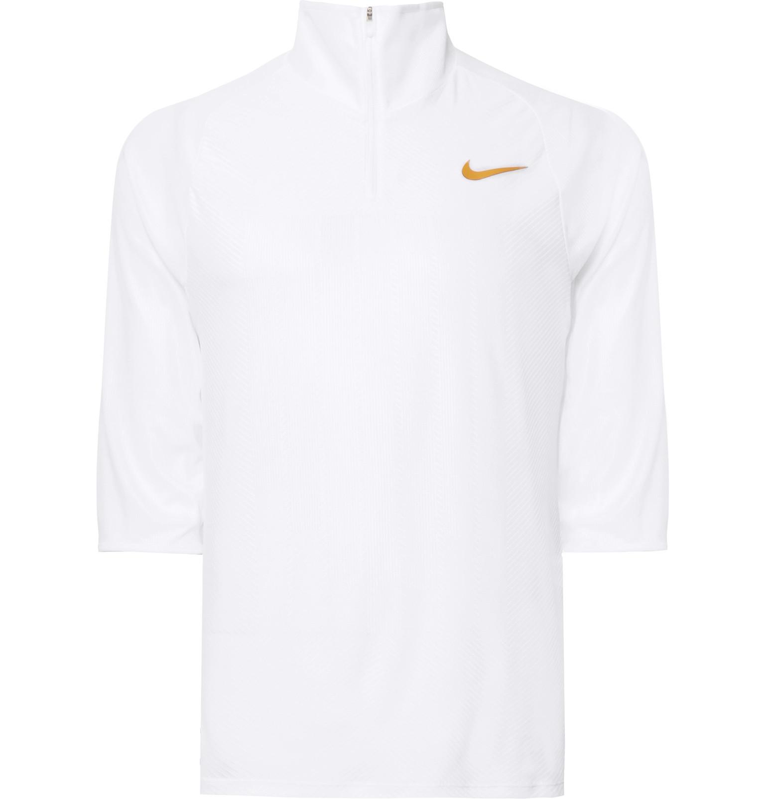 nike men's court challenger long sleeve half zip tennis top
