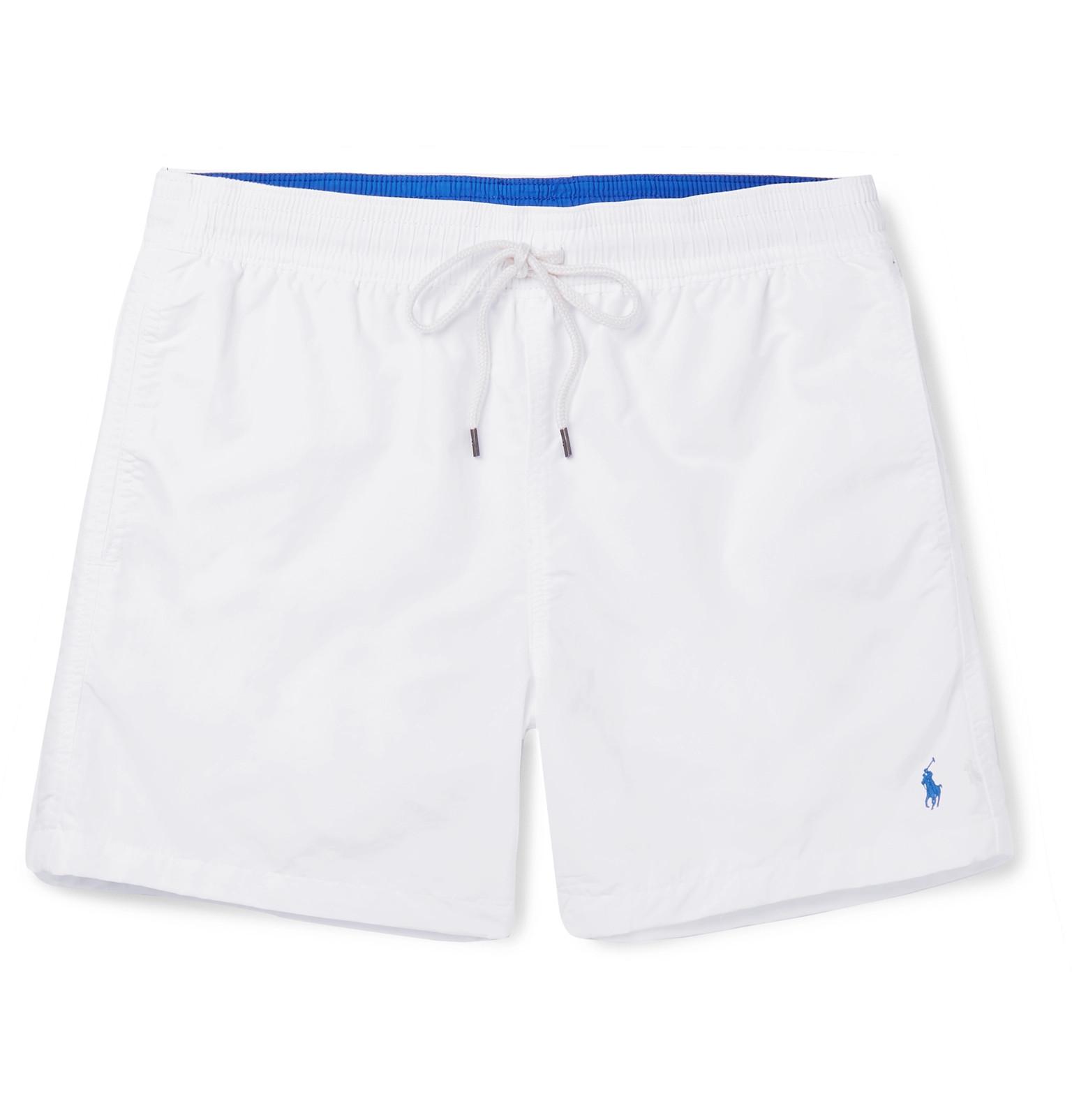 white polo swim trunks