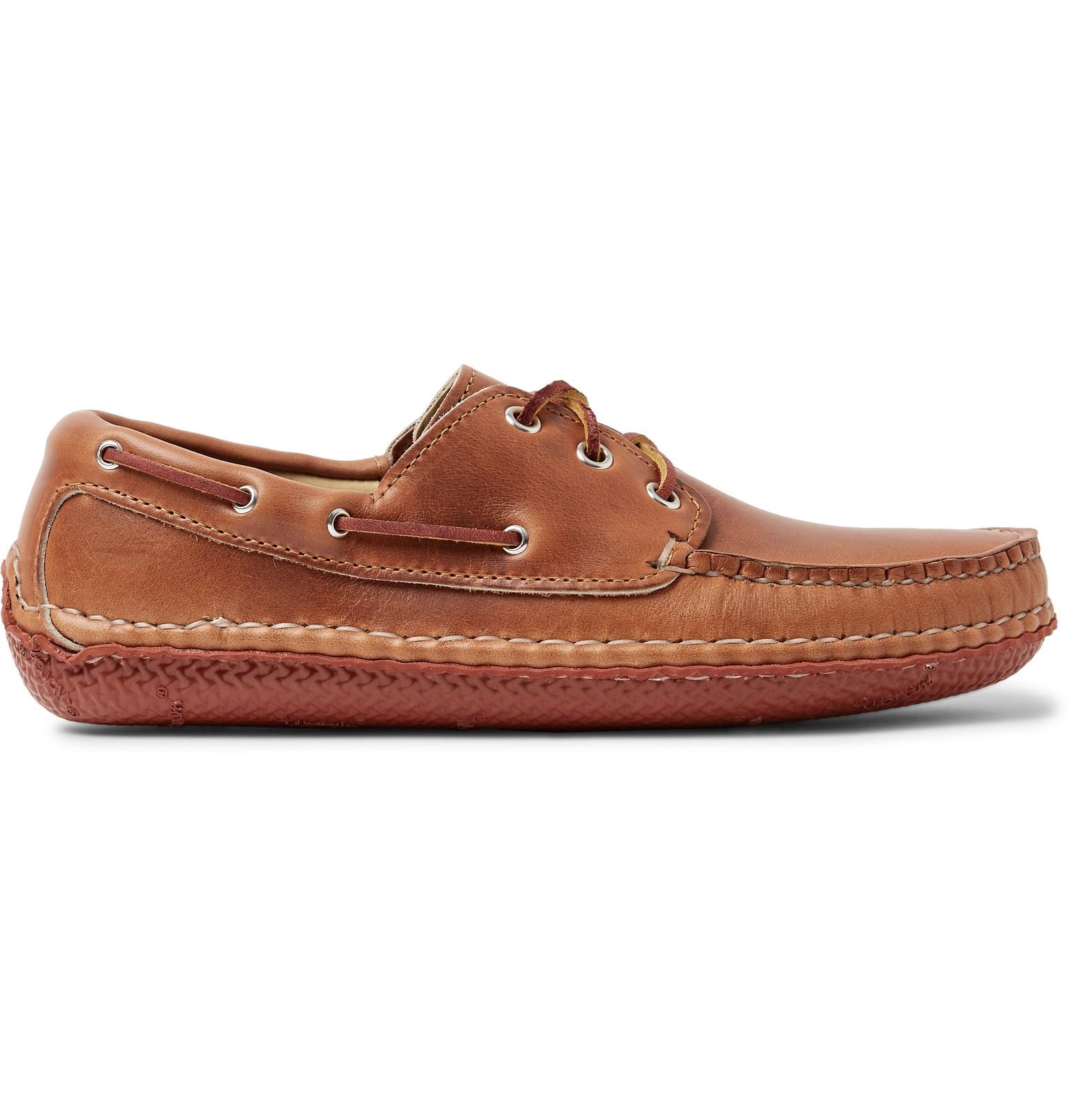 Quoddy Boat Moc Ii Leather Boat Shoes in Brown for Men Lyst