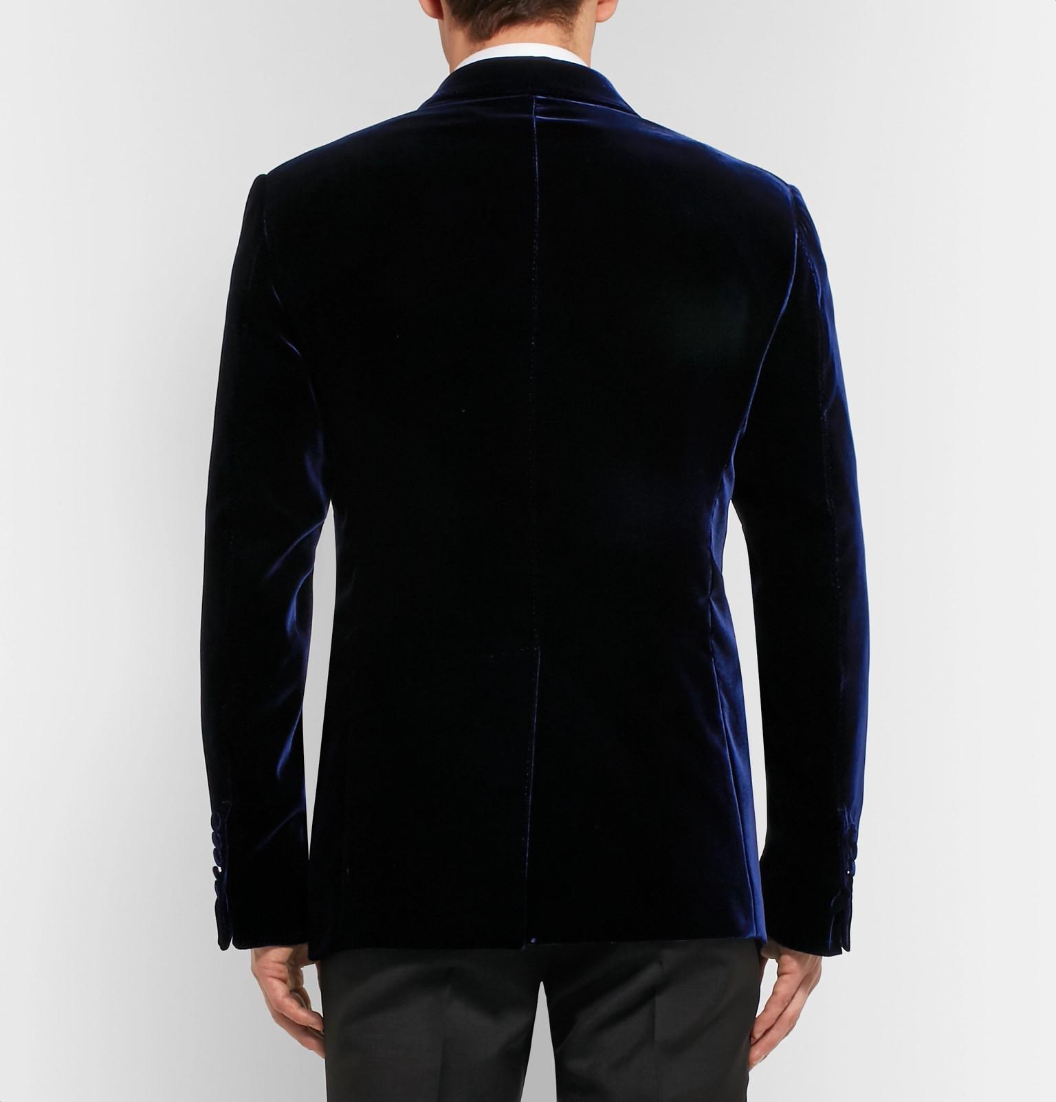 Tom Ford Blue Shelton Slim-fit Velvet Tuxedo Jacket for Men - Lyst