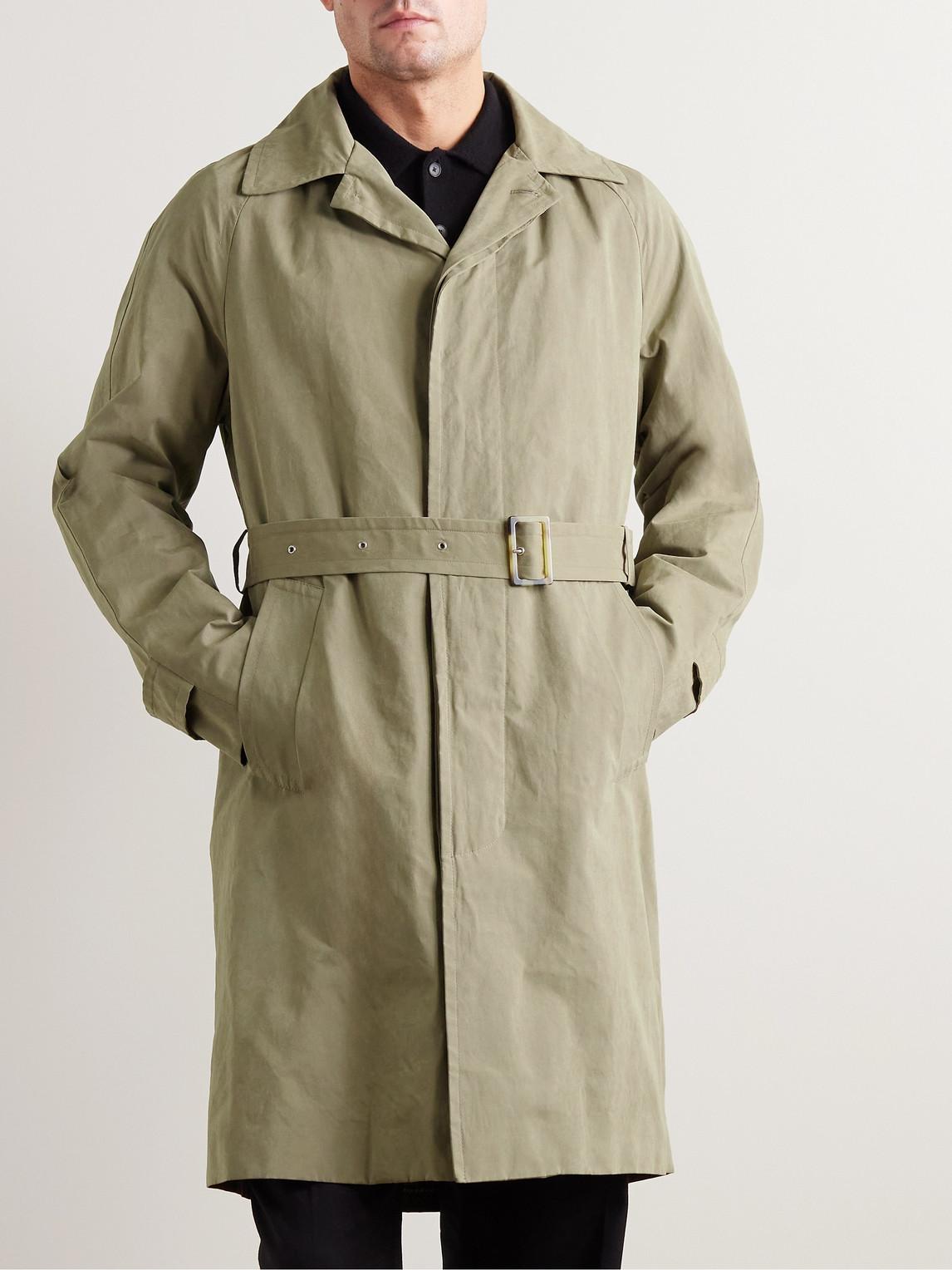 Men's canvas cheap long coat