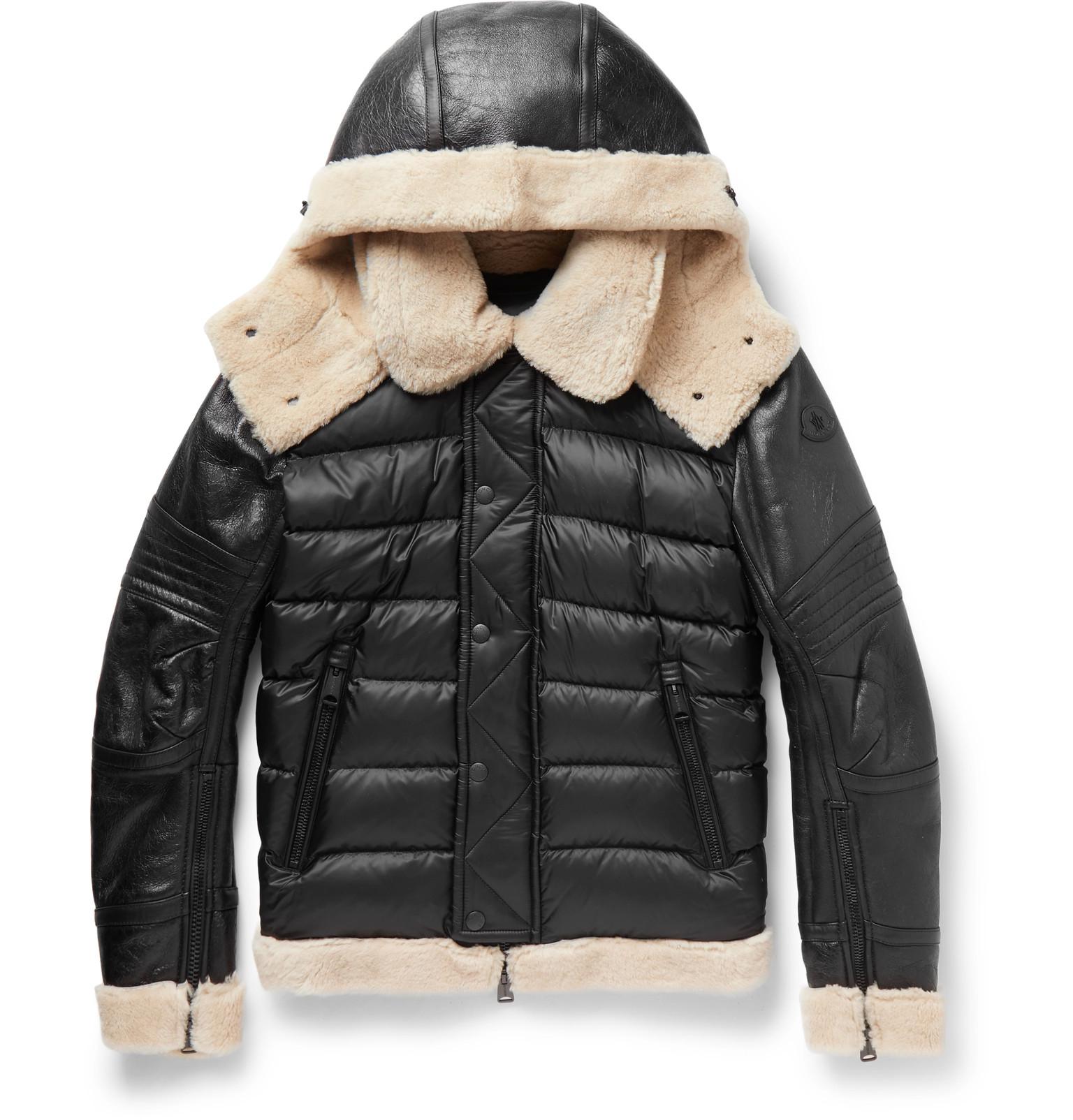 moncler sheepskin jacket