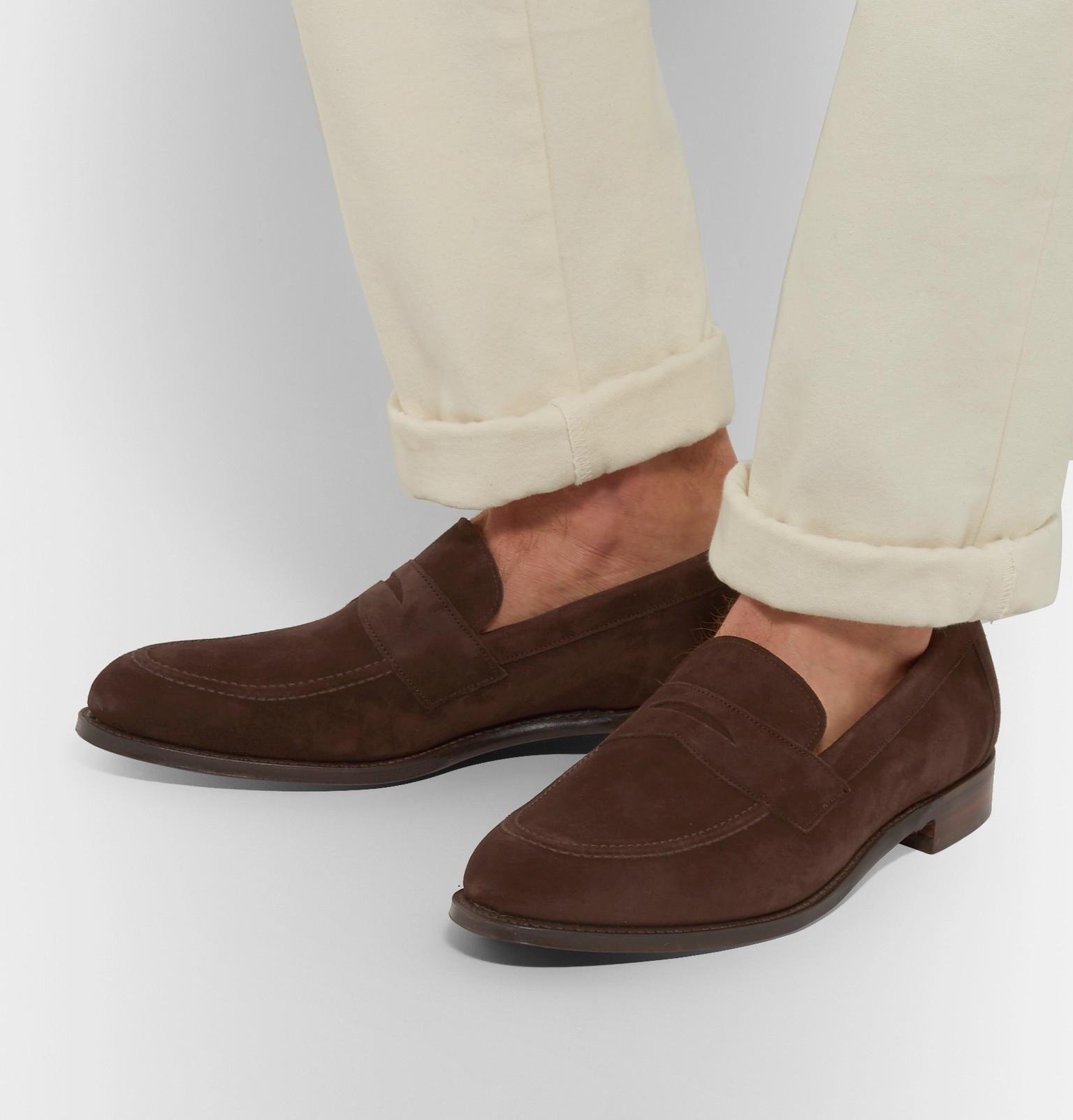 cheaney suede loafers