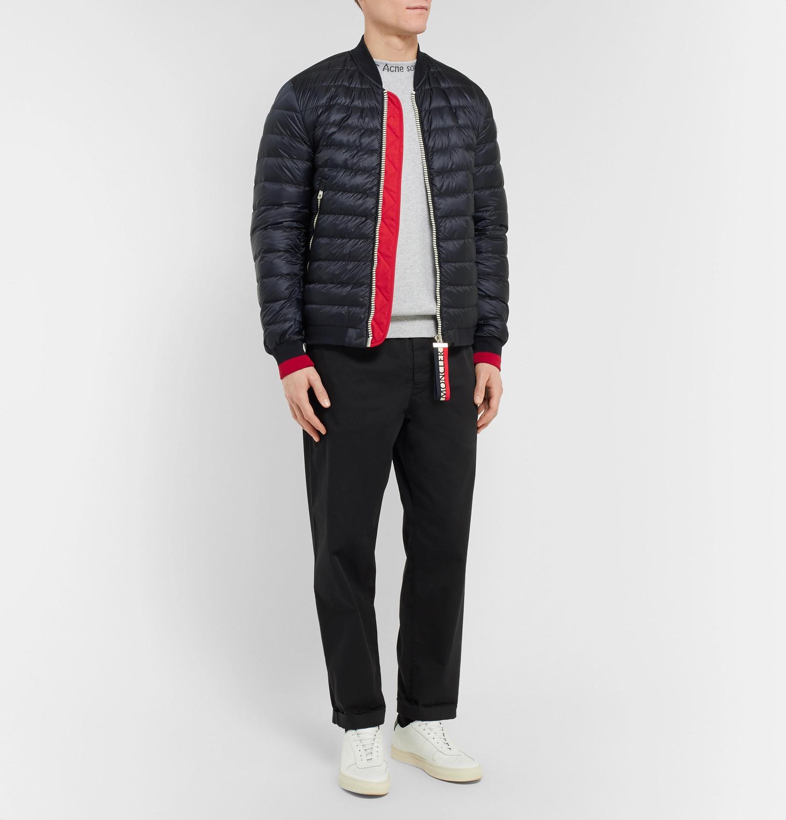 Moncler Daneb Quilted Shell Down Bomber Jacket in Navy (Blue) for Men ...