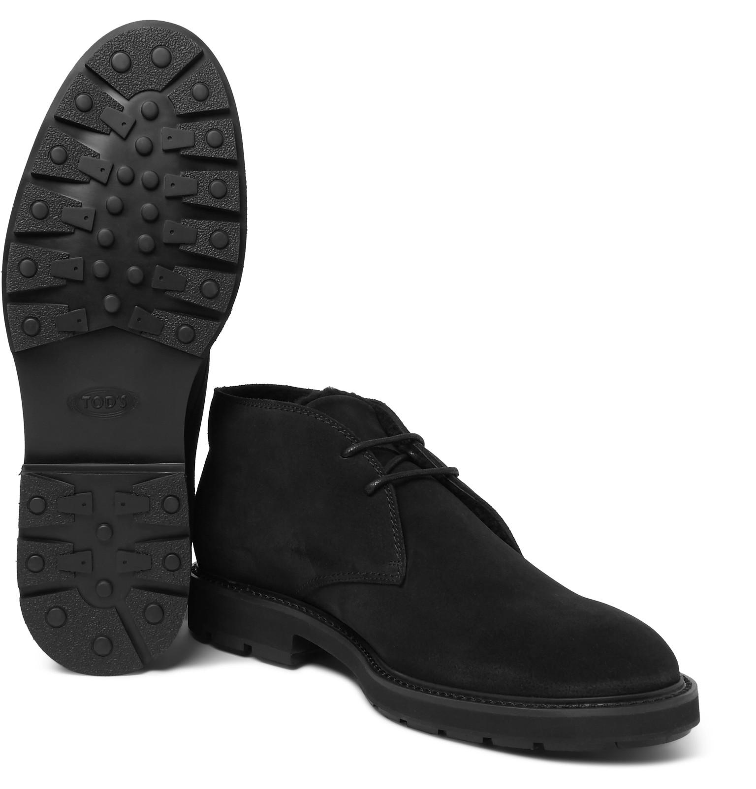 tod's shearling lined boots