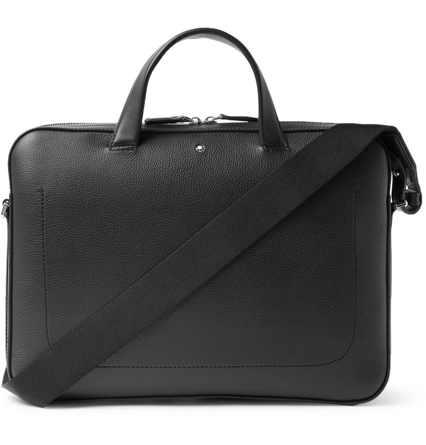 Montblanc Full-grain Leather Briefcase in Black for Men - Lyst