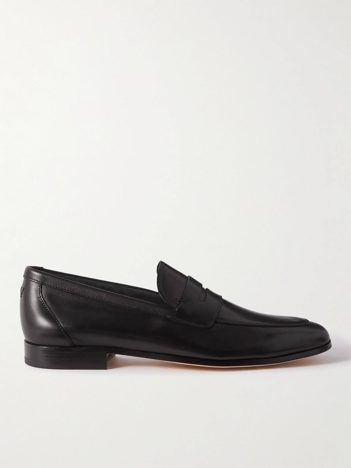 J.M. Weston Woogie Leather Penny Loafers in Black for Men