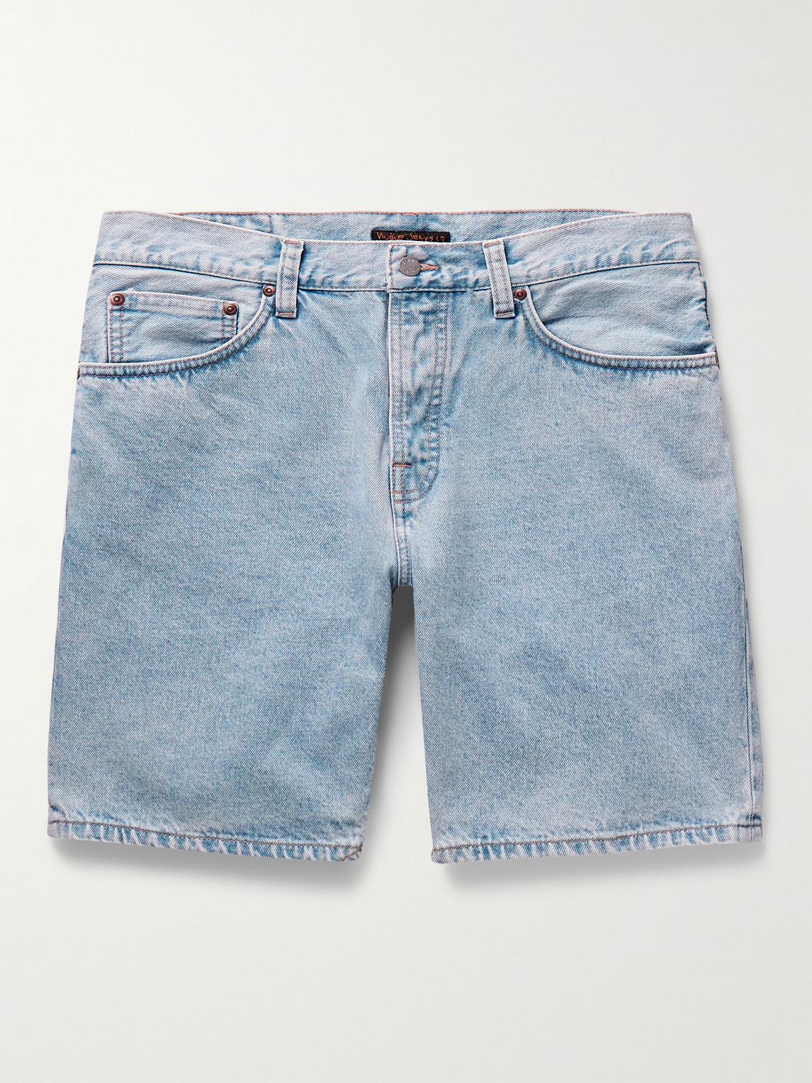 Nudie Jeans Seth Straight-leg Denim Shorts in Blue for Men | Lyst Canada