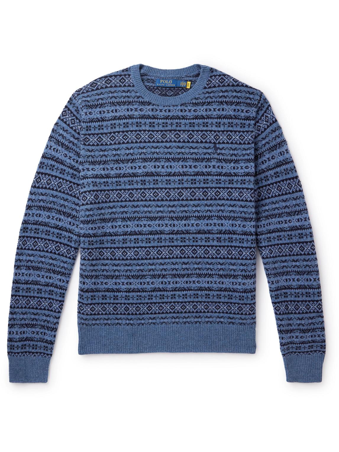 Polo Ralph Lauren Vintage Fair Isle Cashmere Wool Sweater