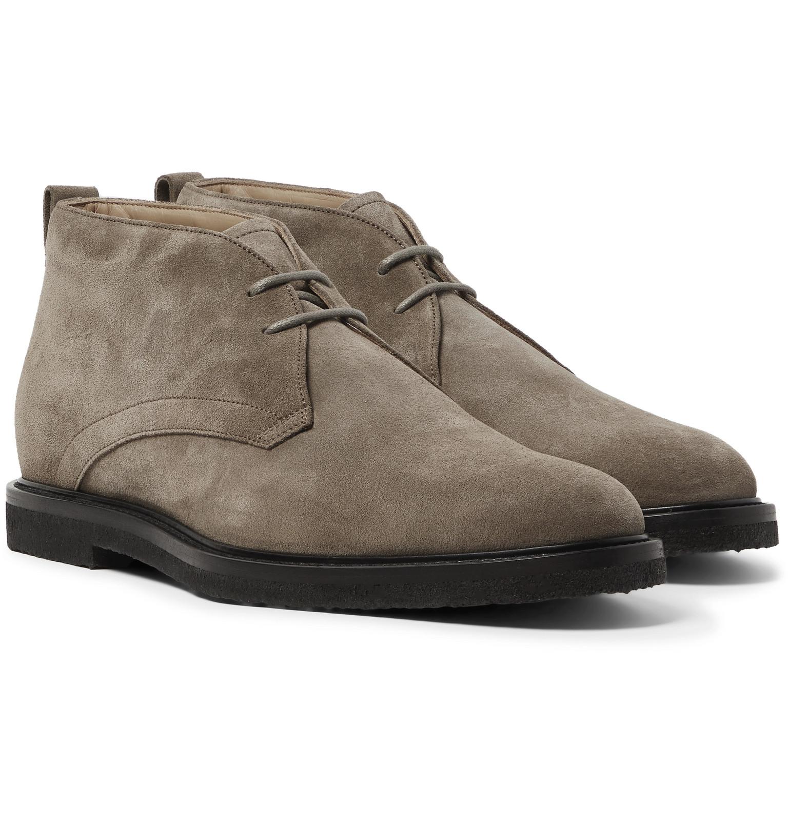 tod's desert boots in suede