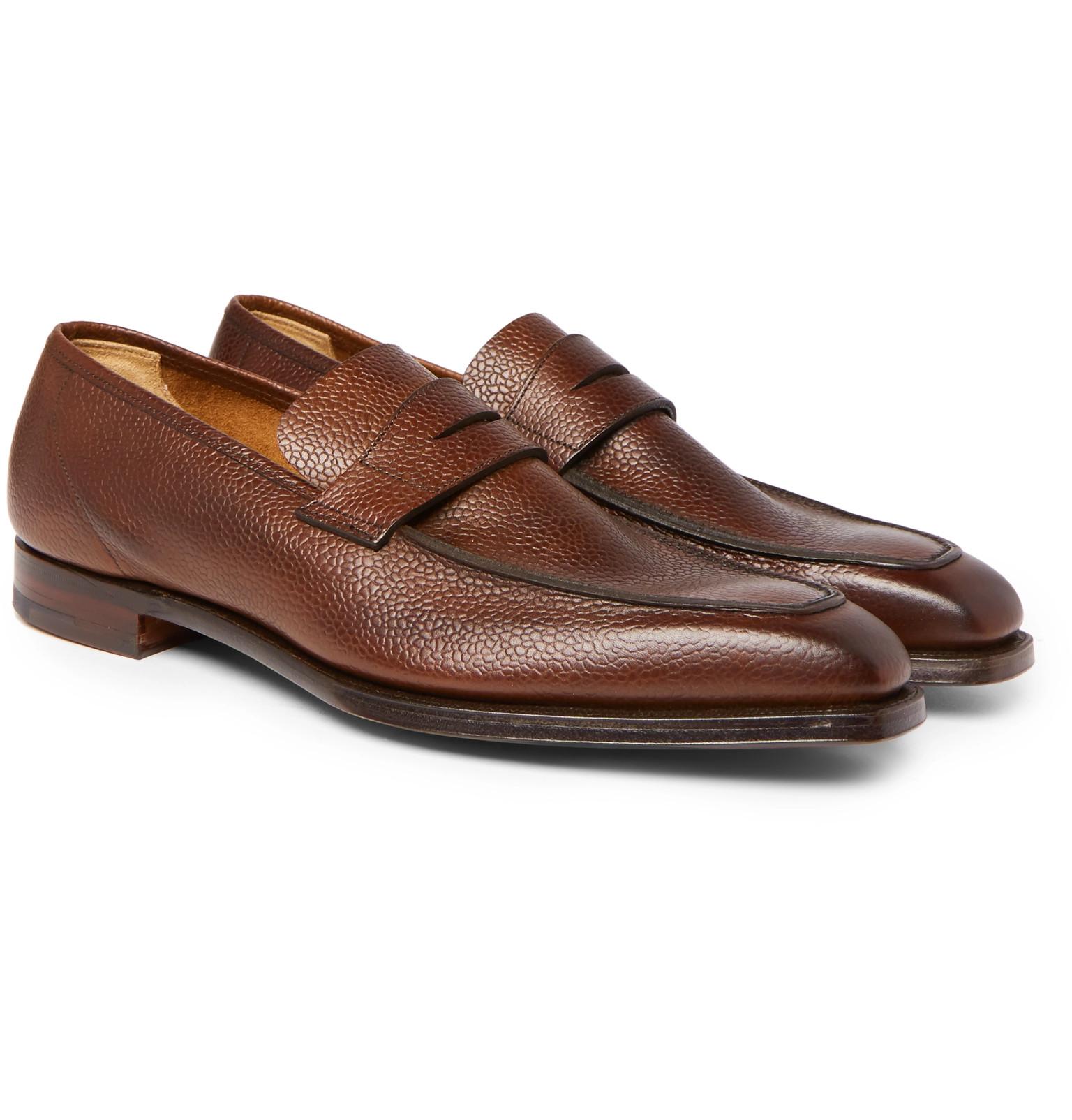 George Cleverley George Full-grain Leather Penny Loafers in Brown for ...