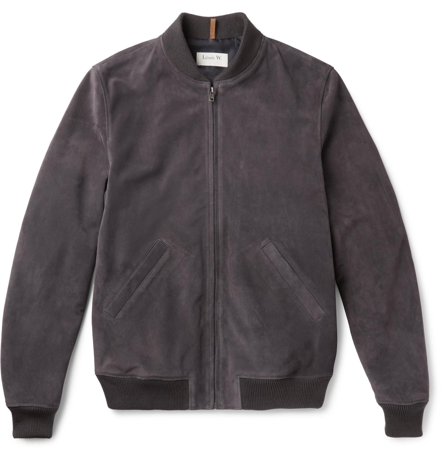 apc suede bomber jacket