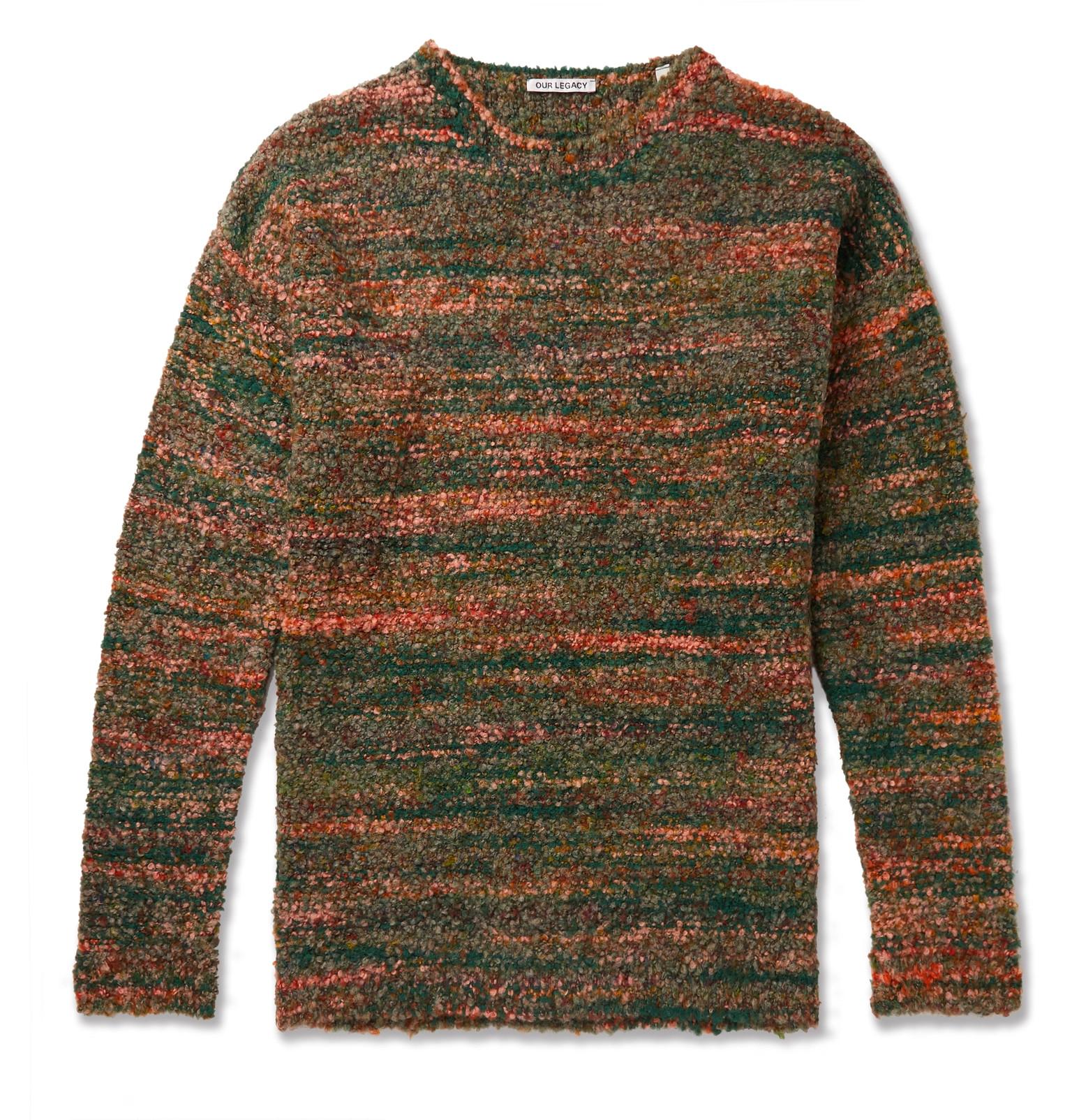 Our Legacy Popover Roundneck Red Green Fair Isle Knit for Men | Lyst