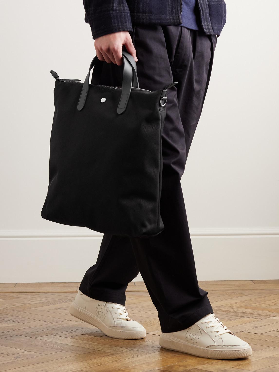 Mismo M s Shopper Leather trimmed Ballistic Nylon Tote Bag in Black for Men Lyst UK