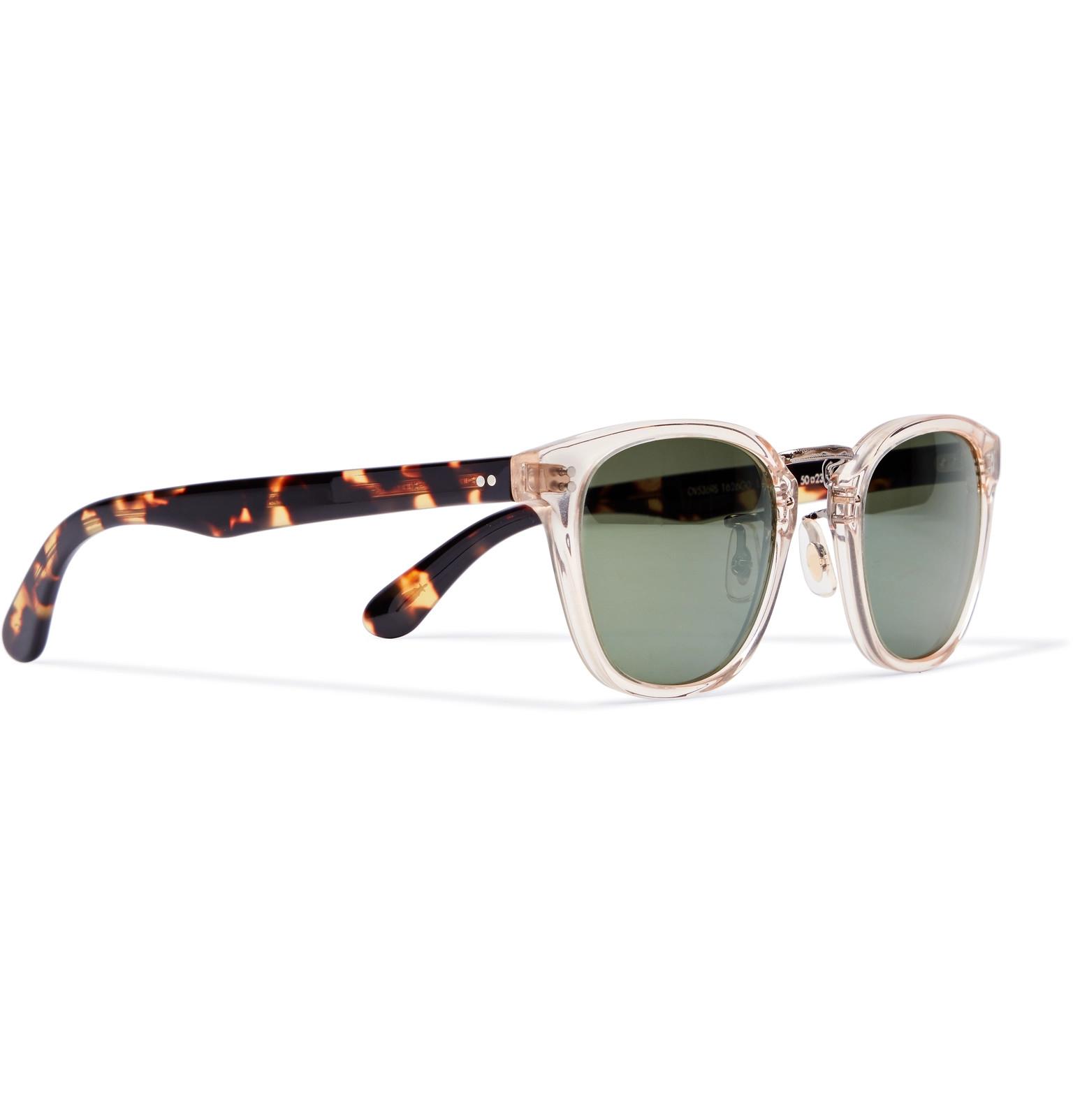Oliver Peoples Lerner Square frame Clear And Tortoiseshell Acetate Mirrored Sunglasses Green for Men Lyst