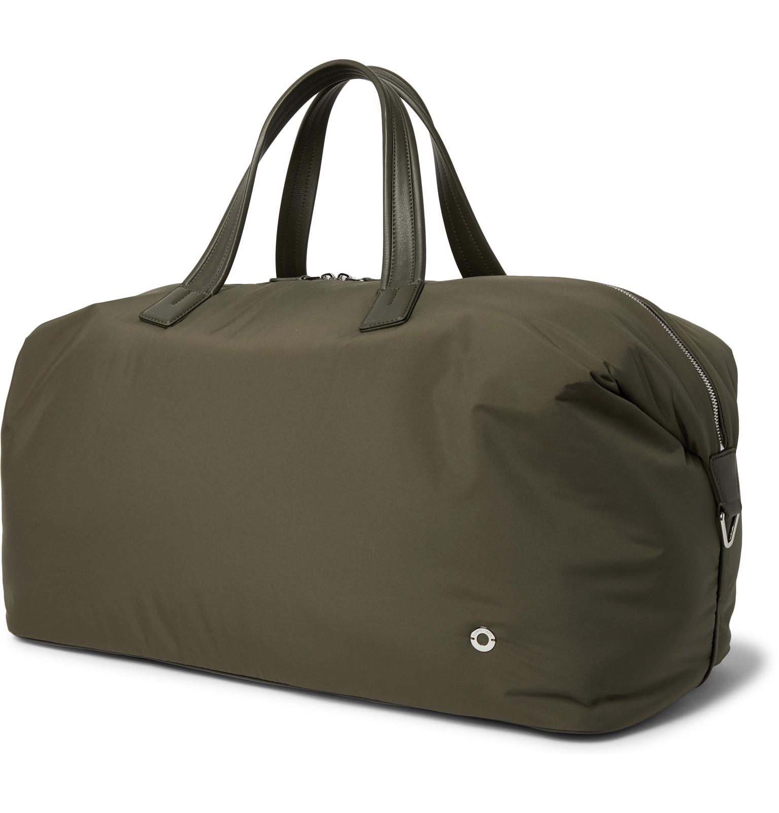 Loro Piana Voyager Leather-trimmed Storm System Wind Microfibre Holdall in  Green for Men