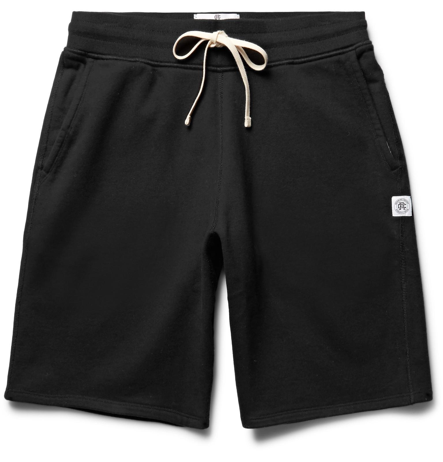 Reigning Champ Black Loopback Cotton Jersey Drawstring Shorts 