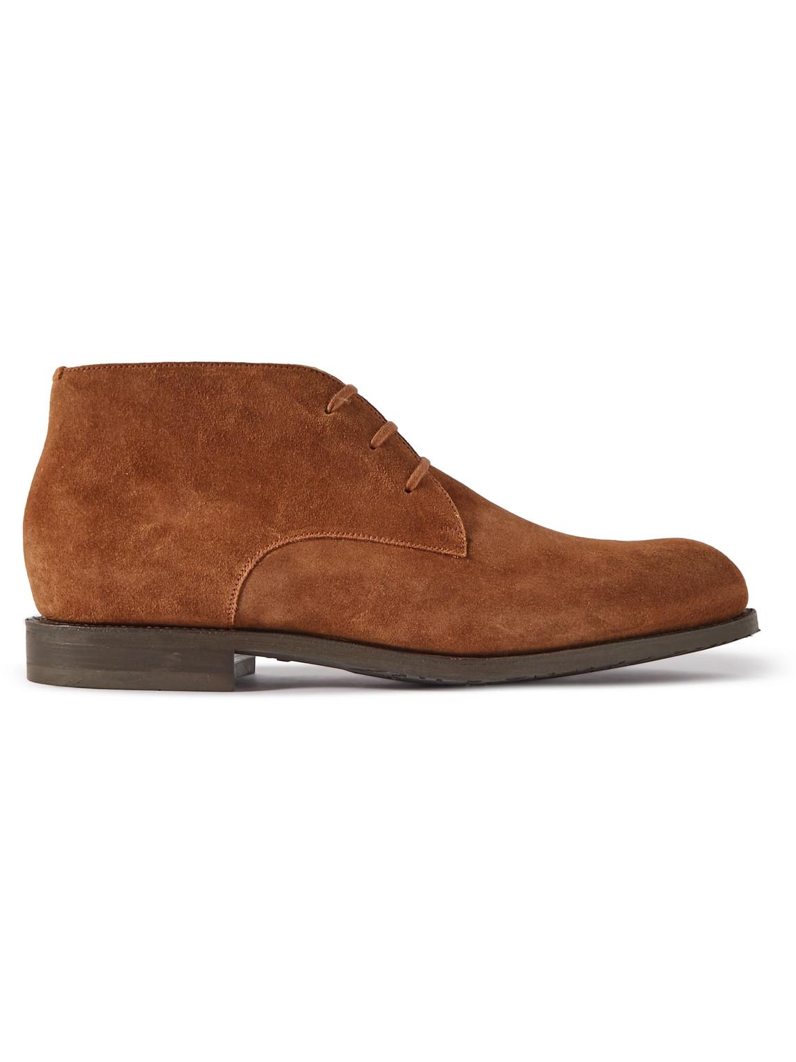 J.M. Weston Yucca Suede And Rubber Chukka Boots in Brown for Men | Lyst