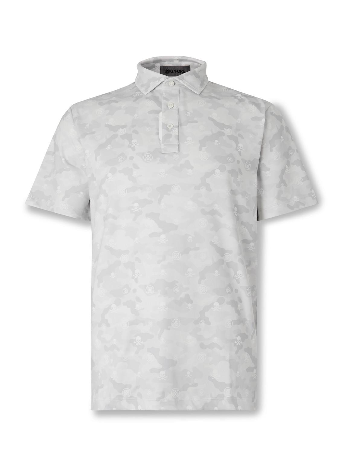 G/FORE メンズシャツ G/Fore Variegated Tech Stretch Striped Polo Shirt Twilight