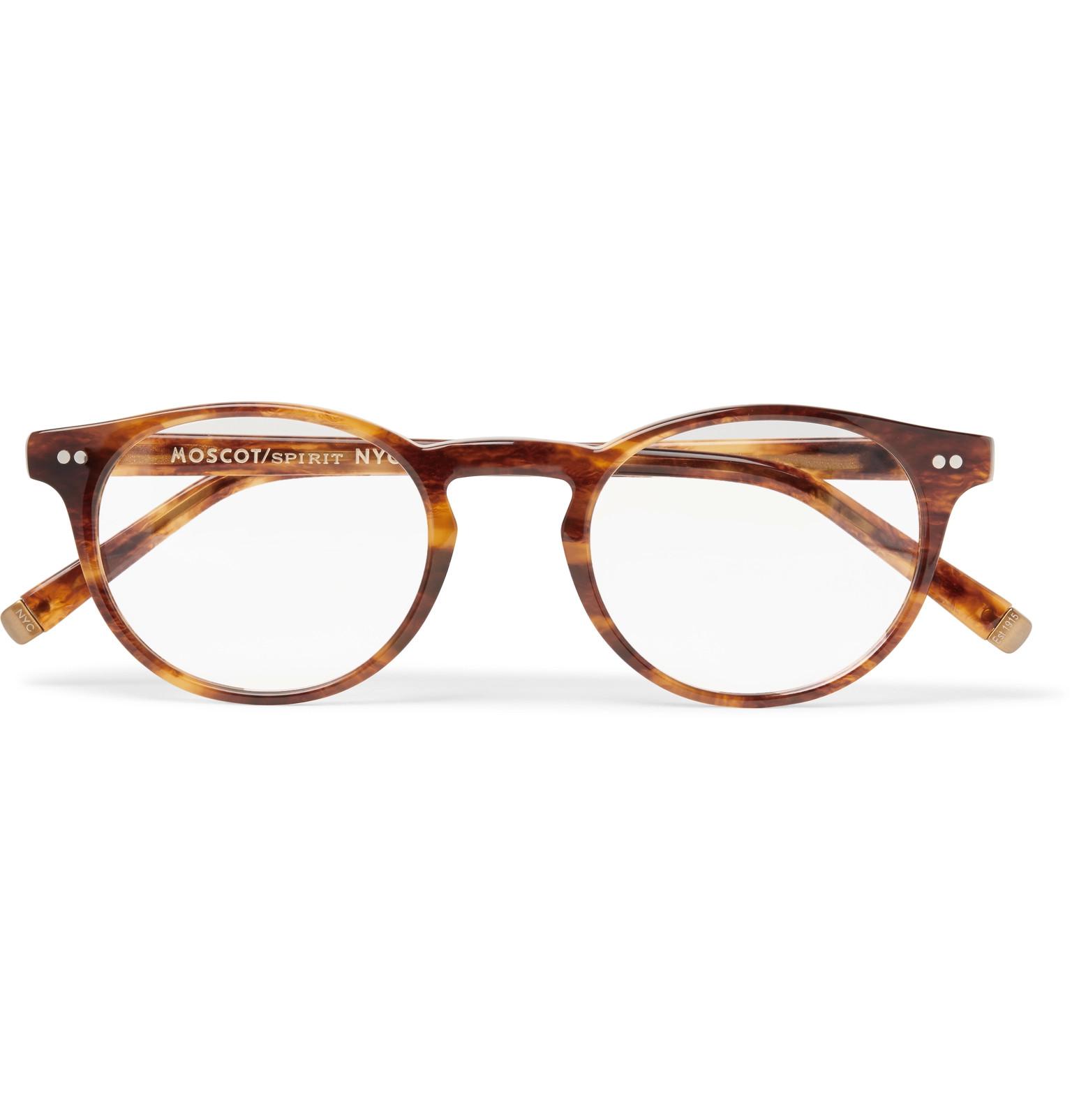 Moscot Frankie Roundframe Tortoiseshell Acetate Optical Glasses in