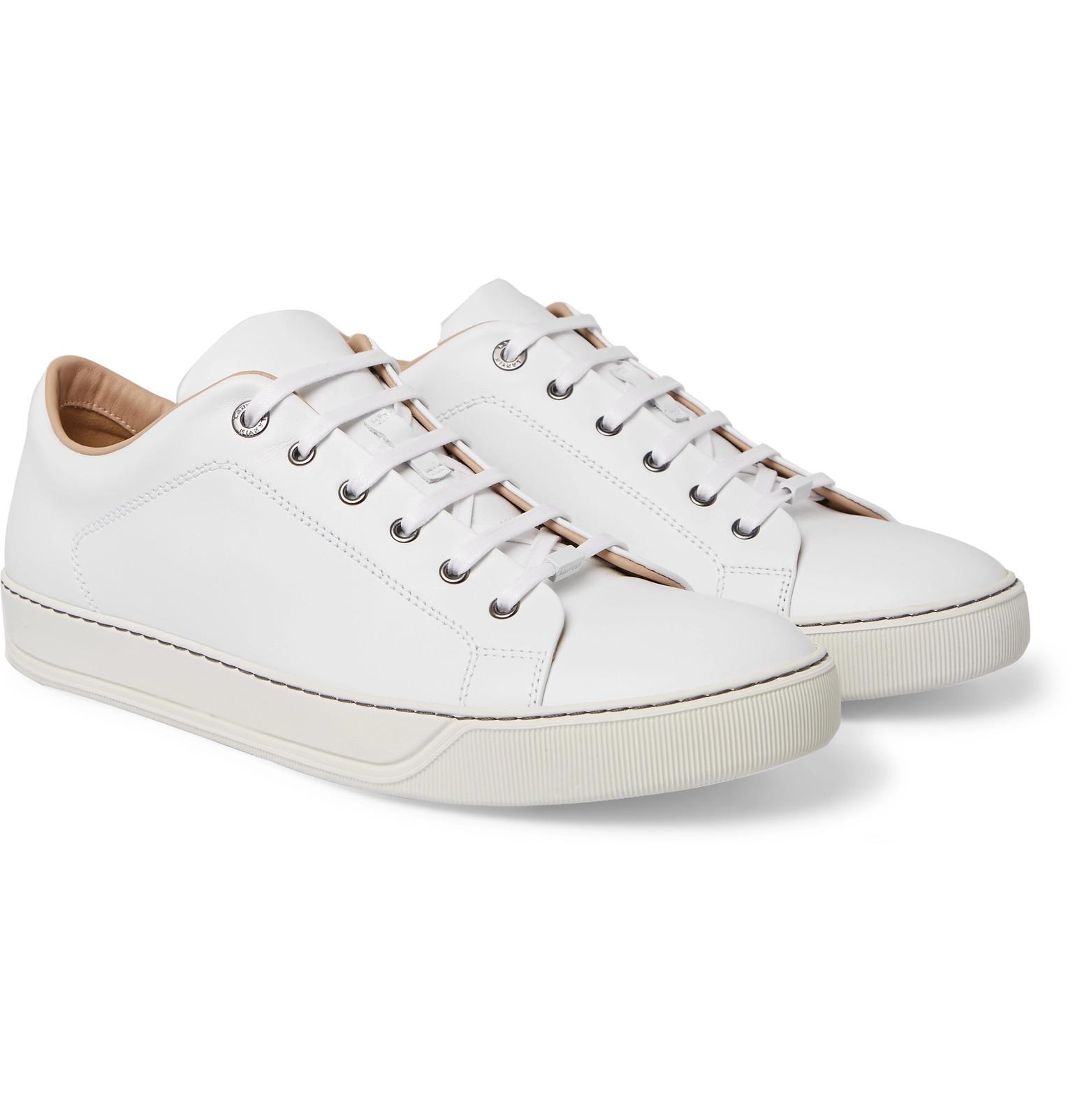Lanvin Leather Sneakers in White for Men Lyst