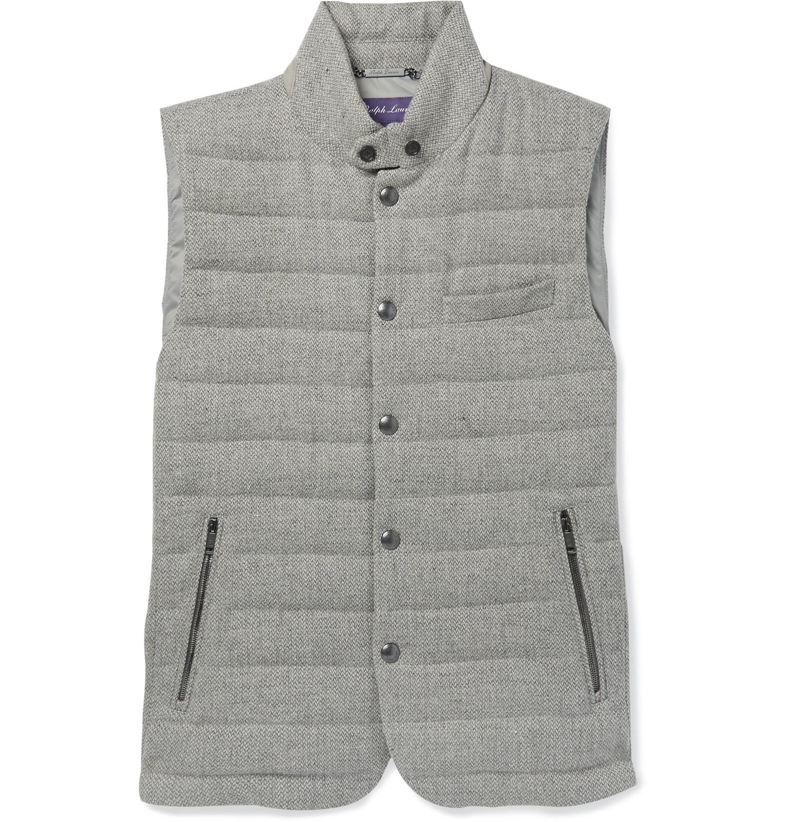 Ralph Lauren Purple Label Whitwell Quilted Wool, Linen And Cotton-blend ...