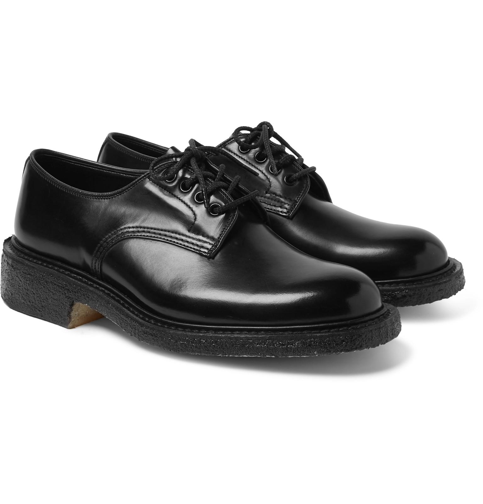 Tricker's Daniel Leather Derby Shoes in Black for Men | Lyst