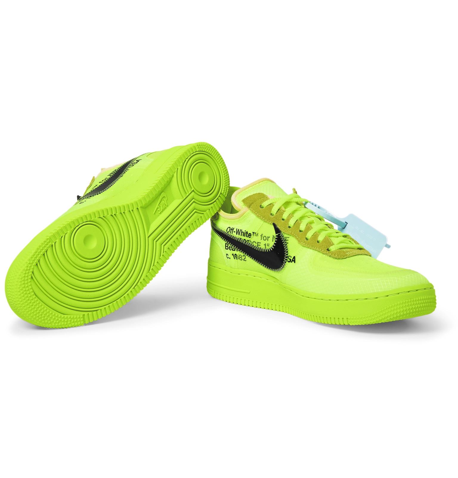 vagt grit Beroligende middel Nike + Off-white The Ten: Air Force 1 Sneakers in Bright Green (Green) for  Men - Lyst