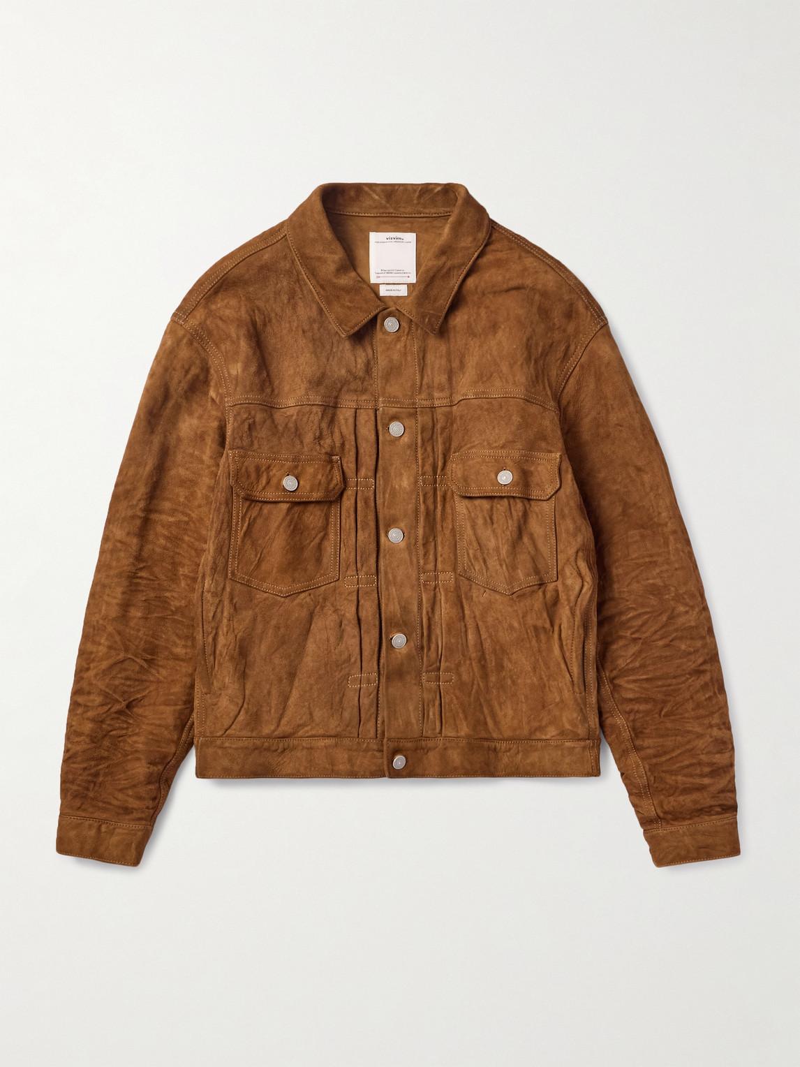 Visvim Suede Jacket in Brown for Men | Lyst UK