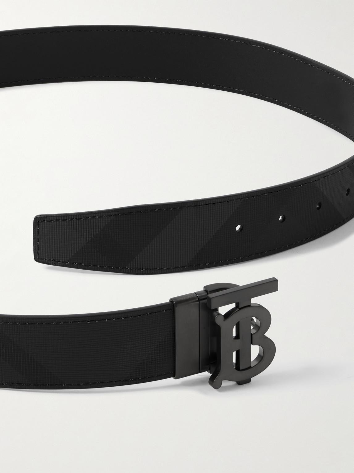 Burberry black belt hotsell