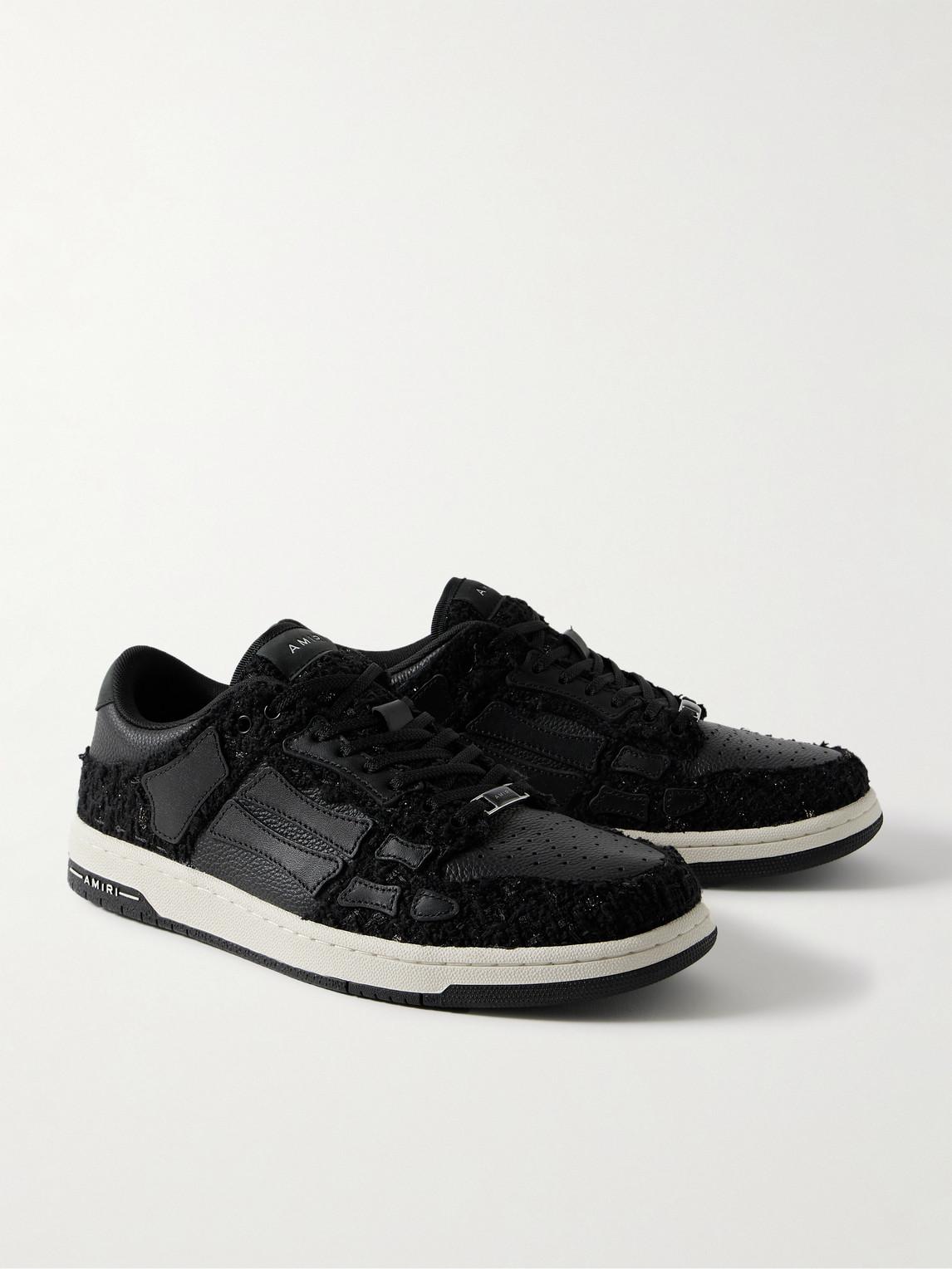 スニーカー Amiri Tow-Tone Boucle Skel Sneakers Amiri Tow-tone Boucle Skel Sneakers In Blue | ModeSens