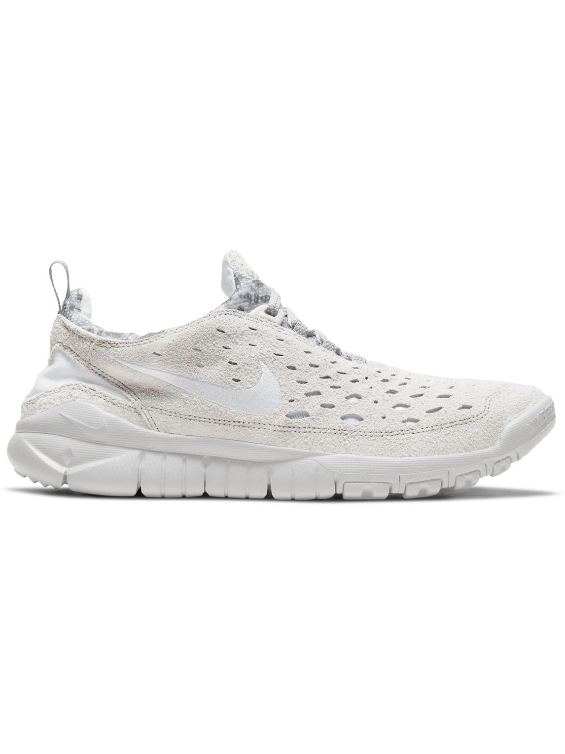 Nike Free Run Trail Suede And Mesh Sneakers in Gray for Men - Lyst