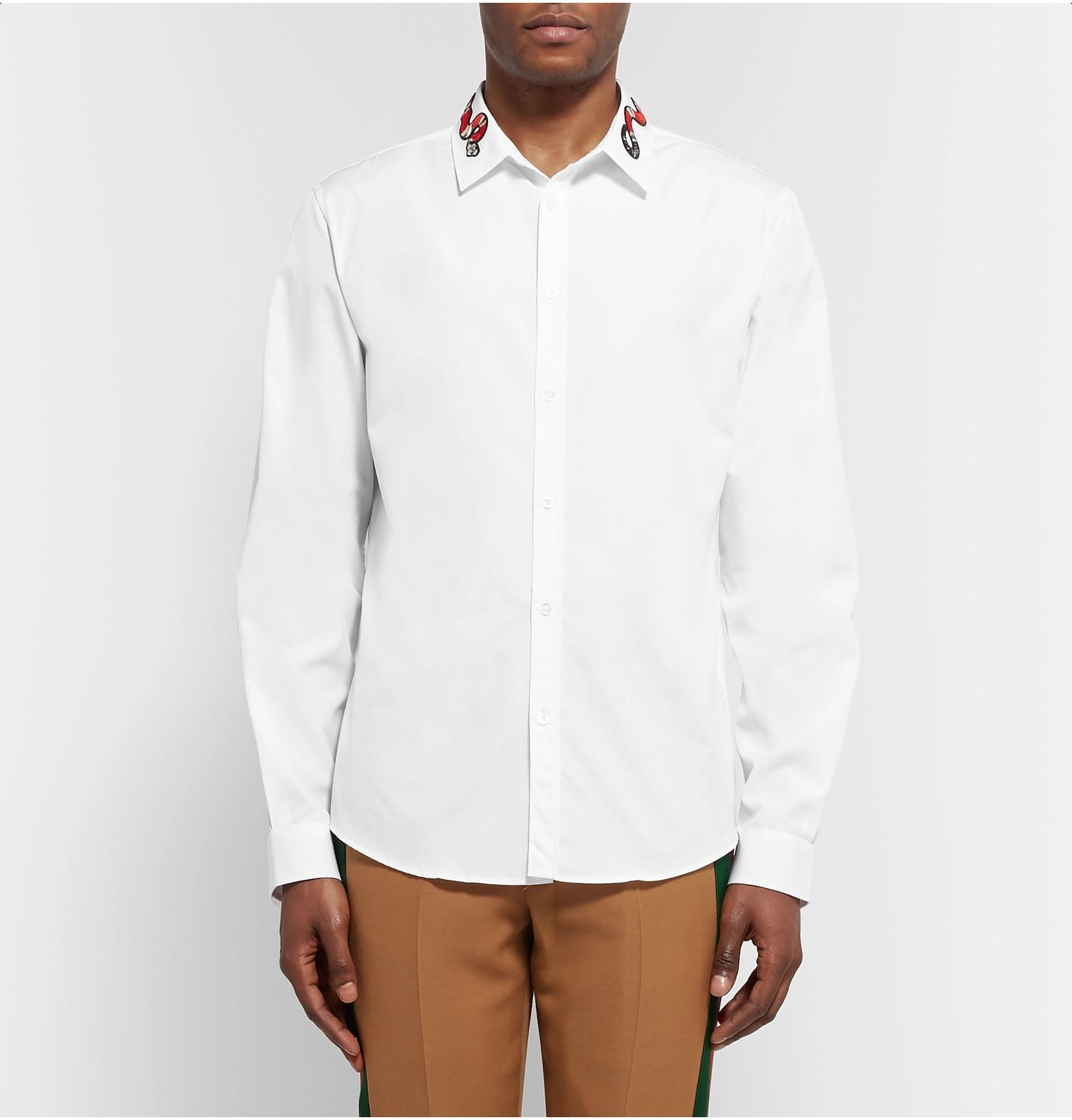 Gucci Duke Snake-appliquéd Cotton 