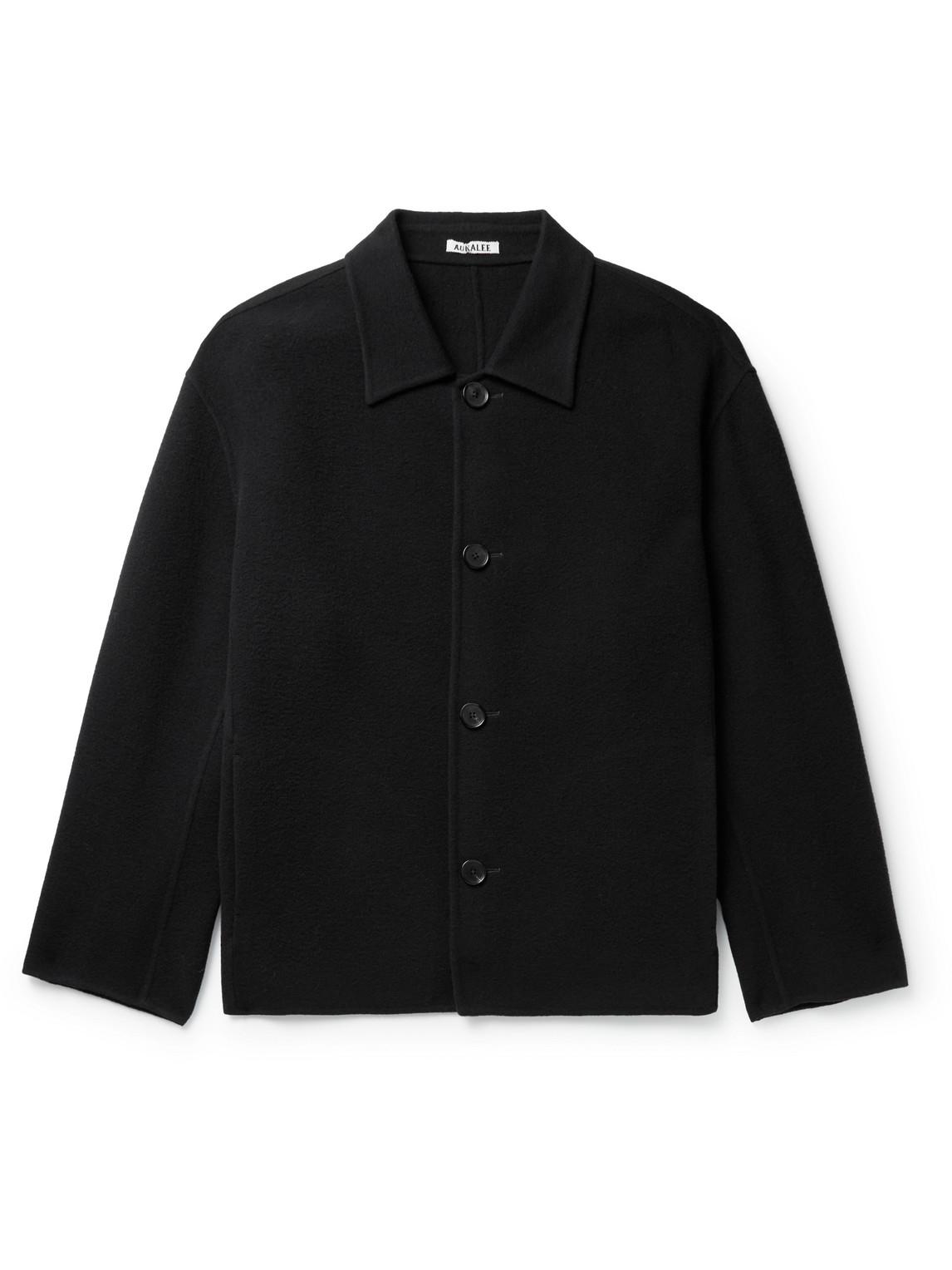 AURALEE Brushed-wool Jacket in Black for Men | Lyst