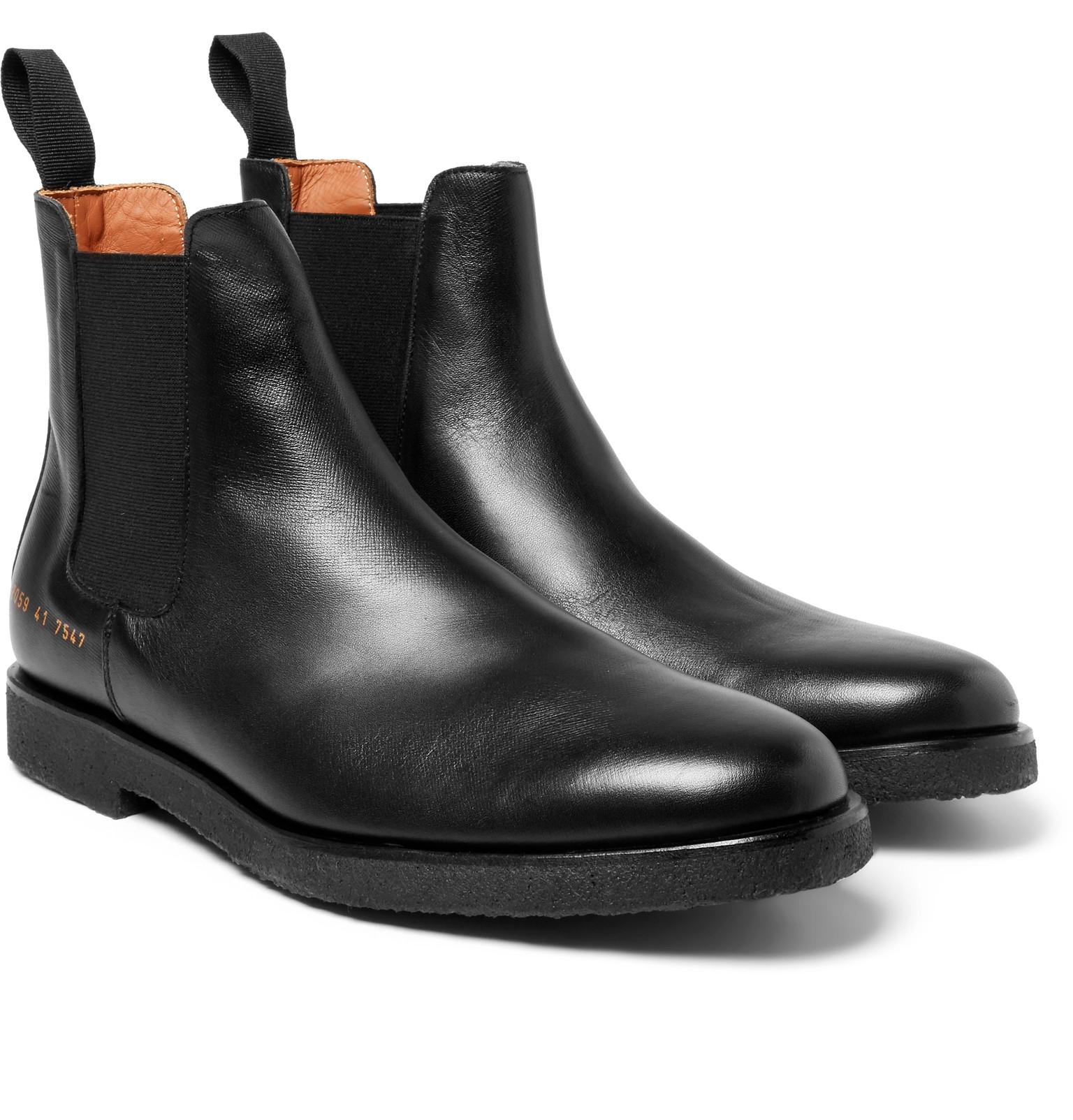 common projects chelsea boots leather