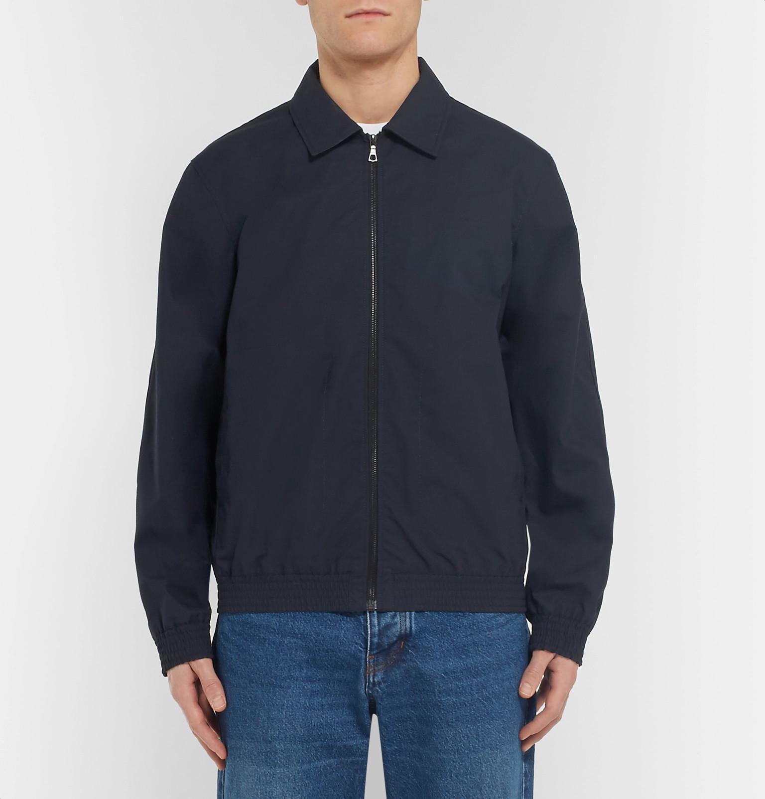 navy blouson jacket