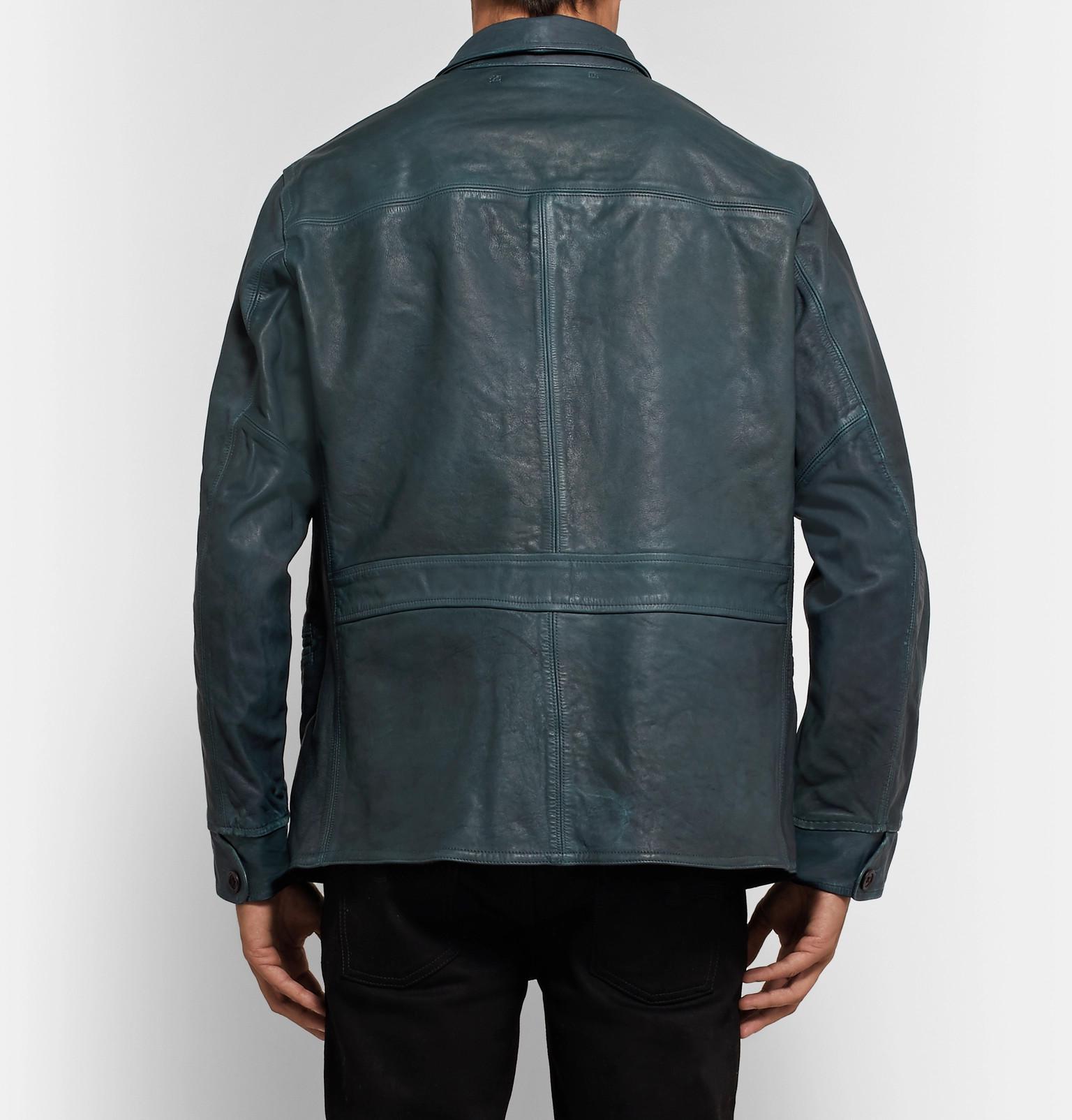 rrl indigo leather jacket