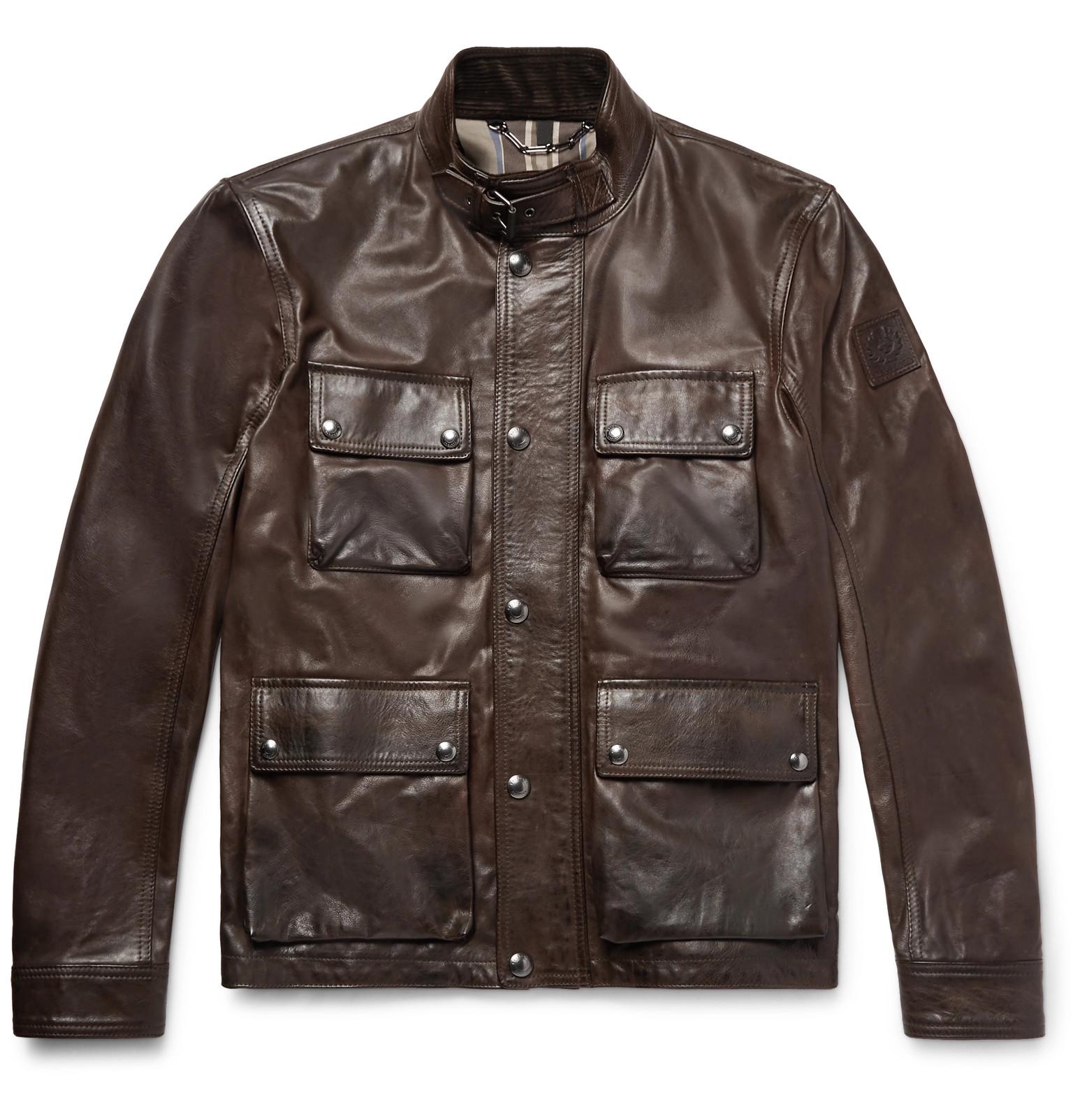 Belstaff Brad 2.0 Waxed-leather Jacket in Brown for Men | Lyst