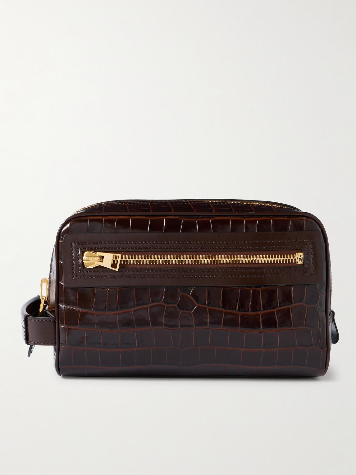 Leather Toiletry Tom Ford Toiletry Bag Tom Ford Croc-effect