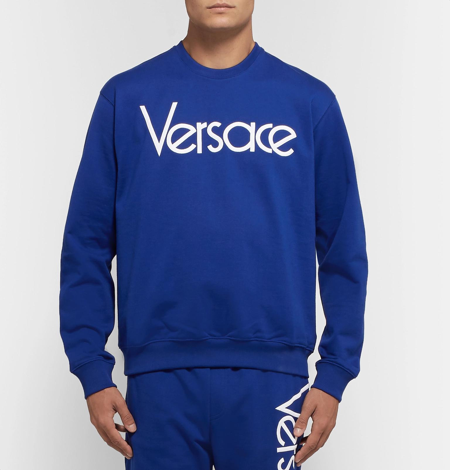 versace sweatshirt blue