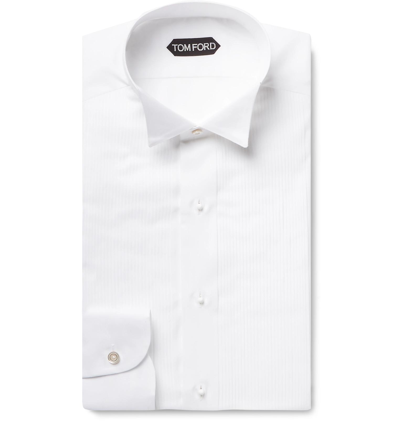 Tom Ford White Slim-fit Wing-collar Bib 