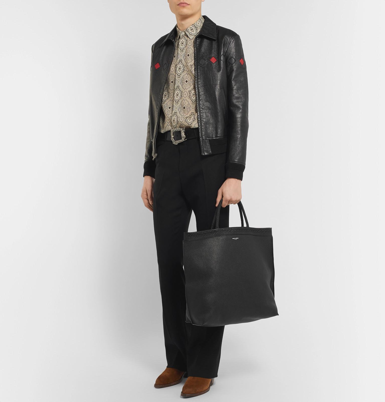 saint laurent patti large leather tote bag