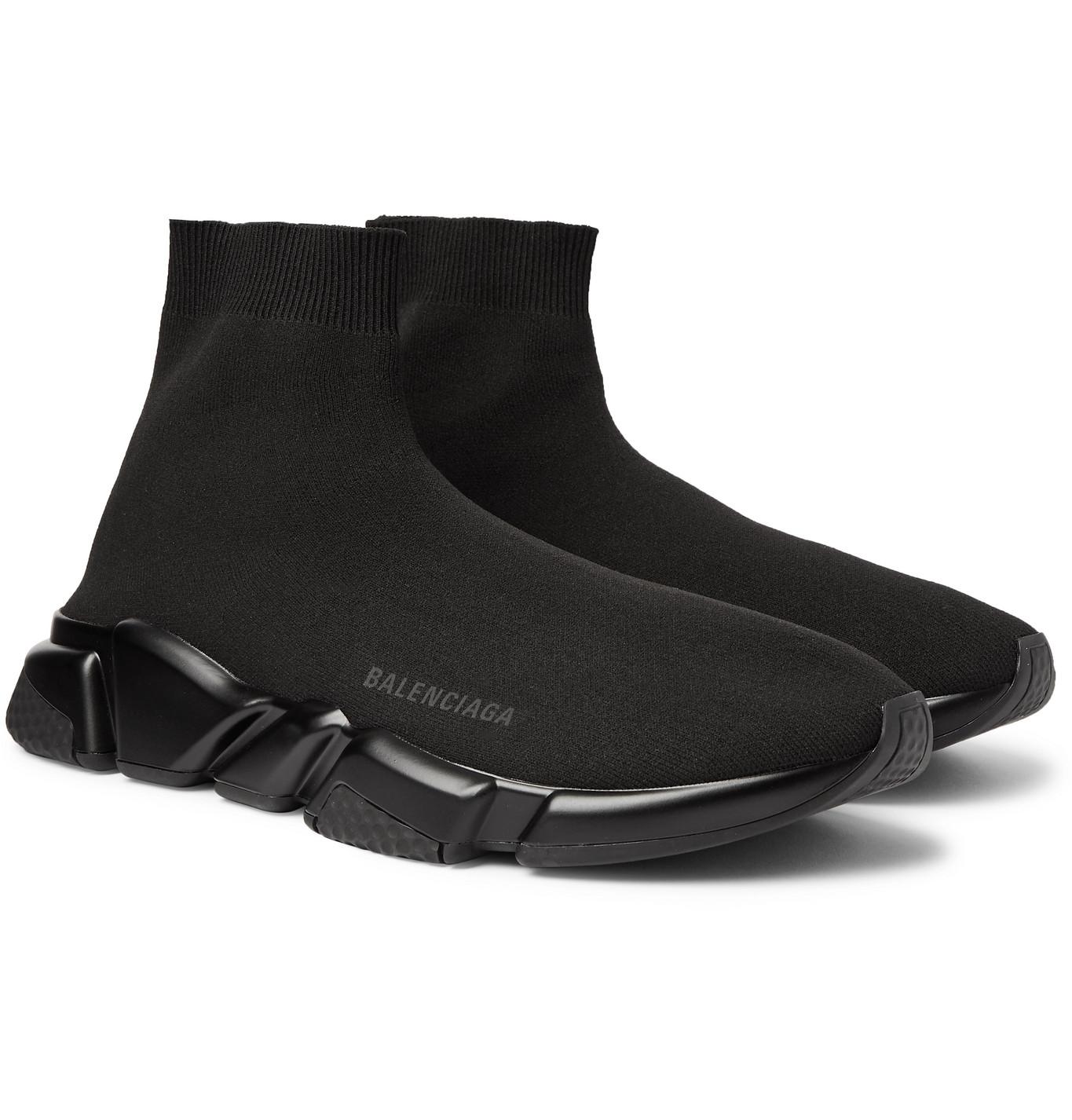 sock sneaker black