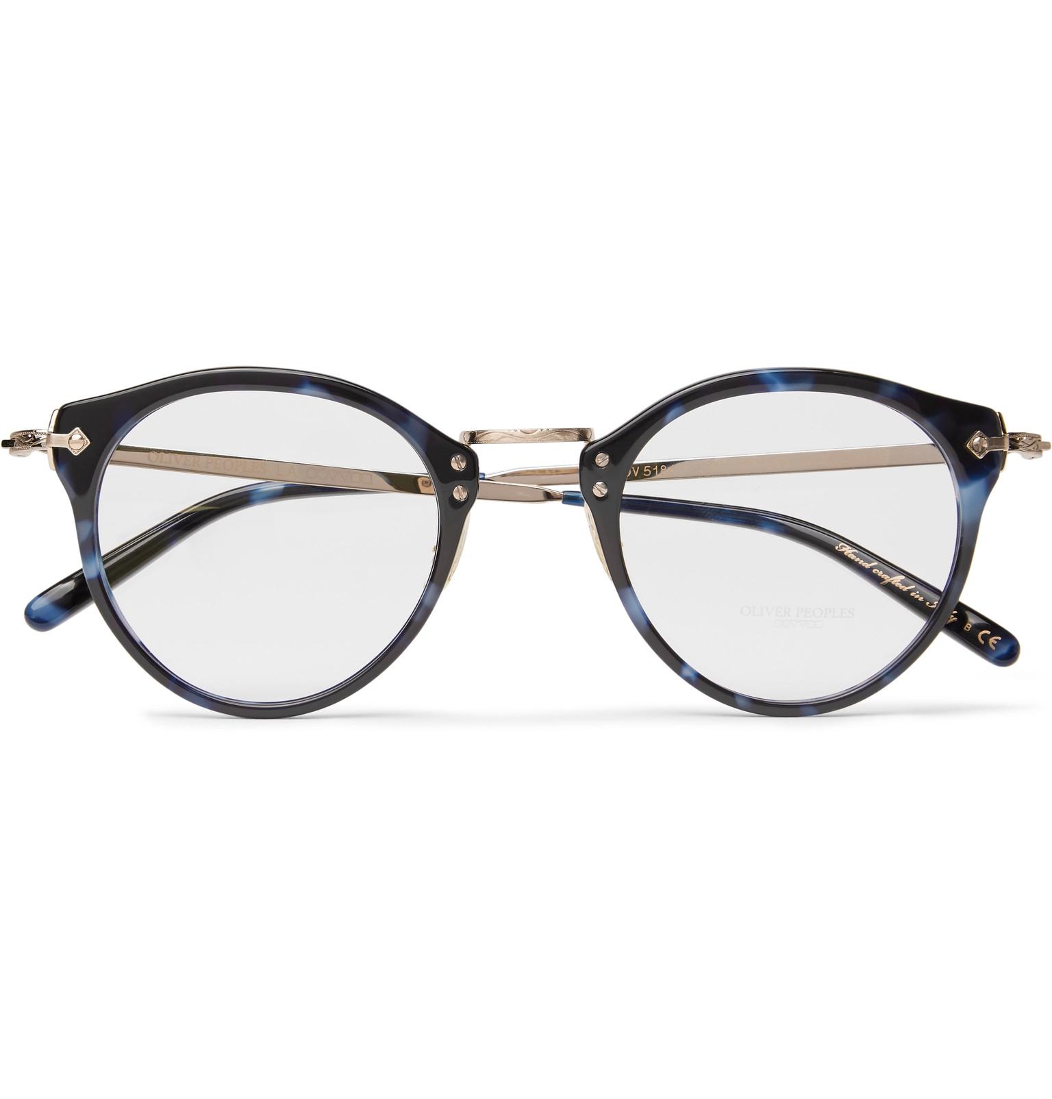 oliver peoples blue frames