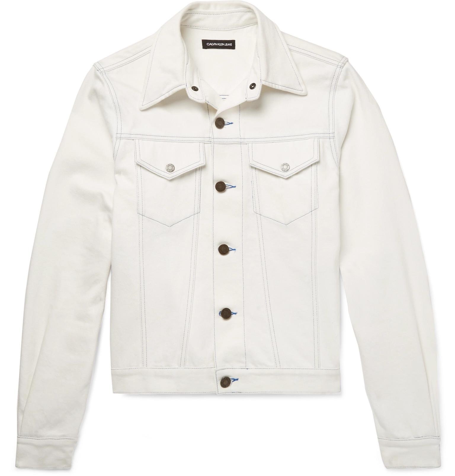 calvin klein jeans white jacket