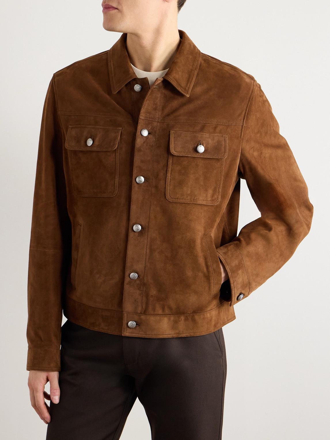 Brown Suede Fear Of God Suede Trucker Jacket Ralph Lauren Suede