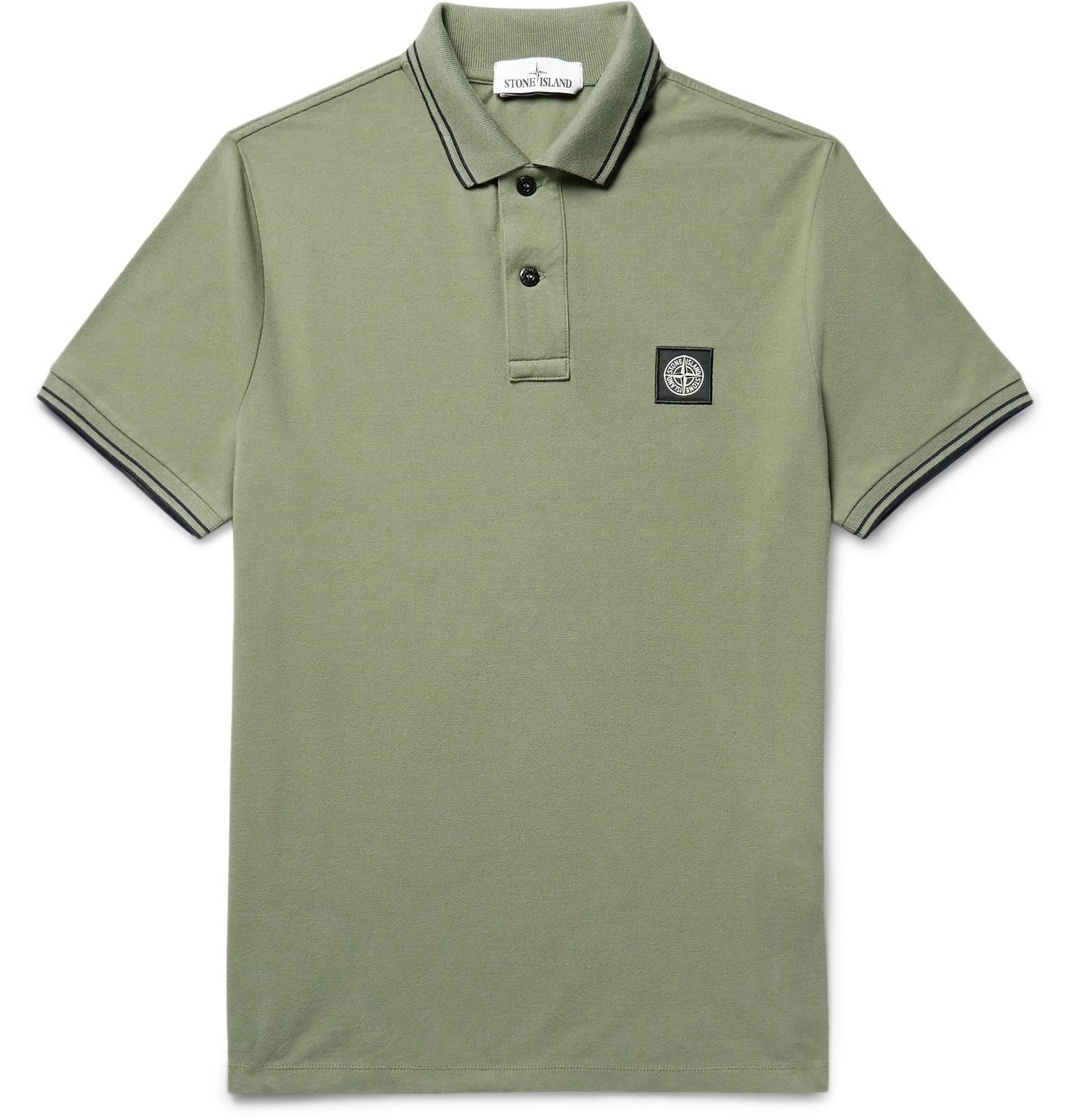 stone island slim fit polo