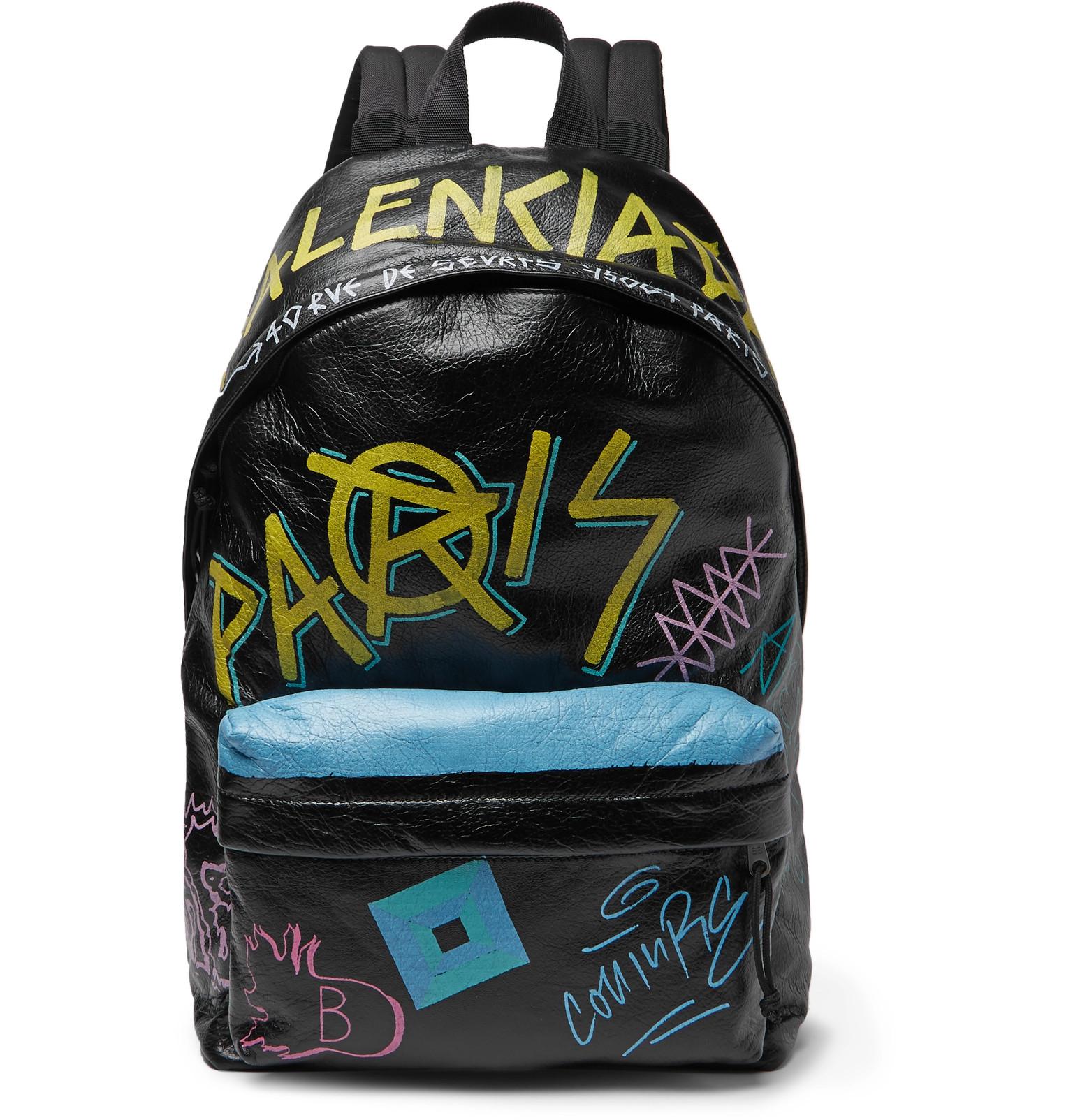 balenciaga graffiti backpack