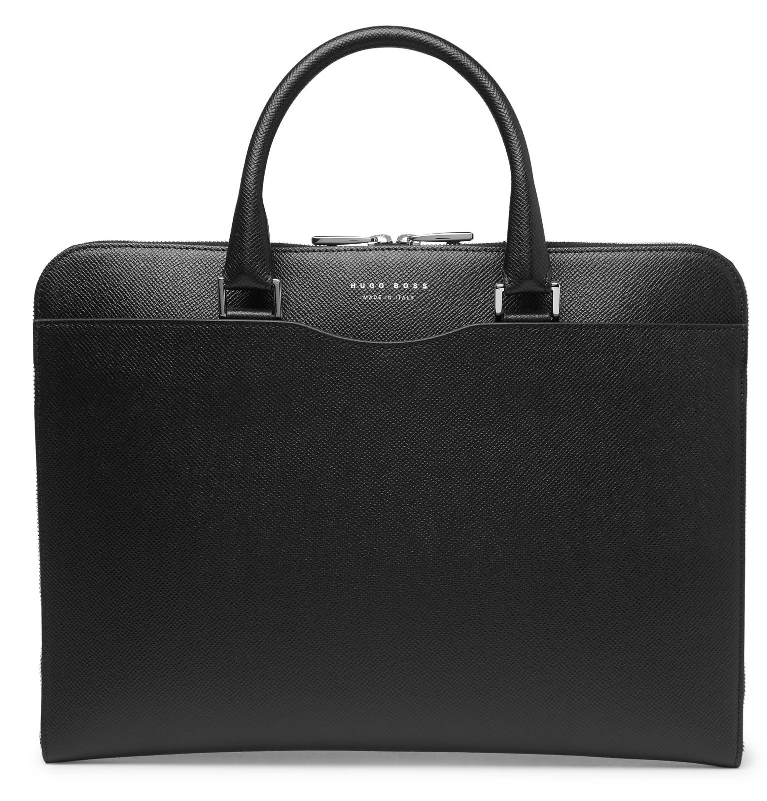 hugo boss leather bag