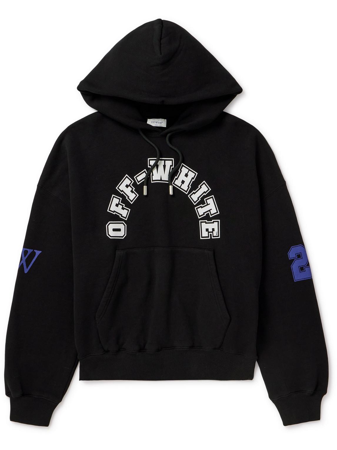 Off white football hoodie hotsell